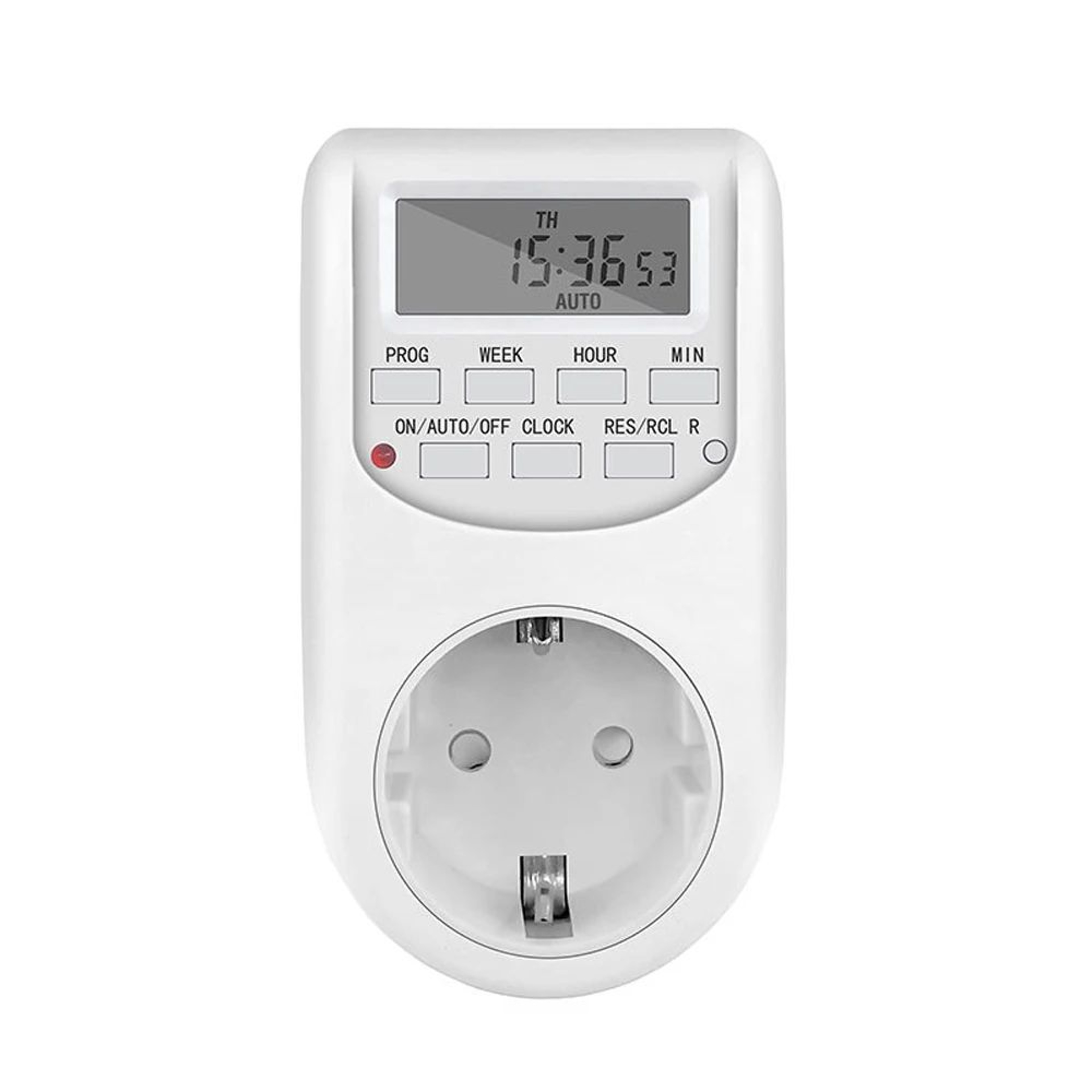 EU Plug Digital Timer Switch  Weekly Programmable Power Socket For Energy Saving Appliances With LC 6