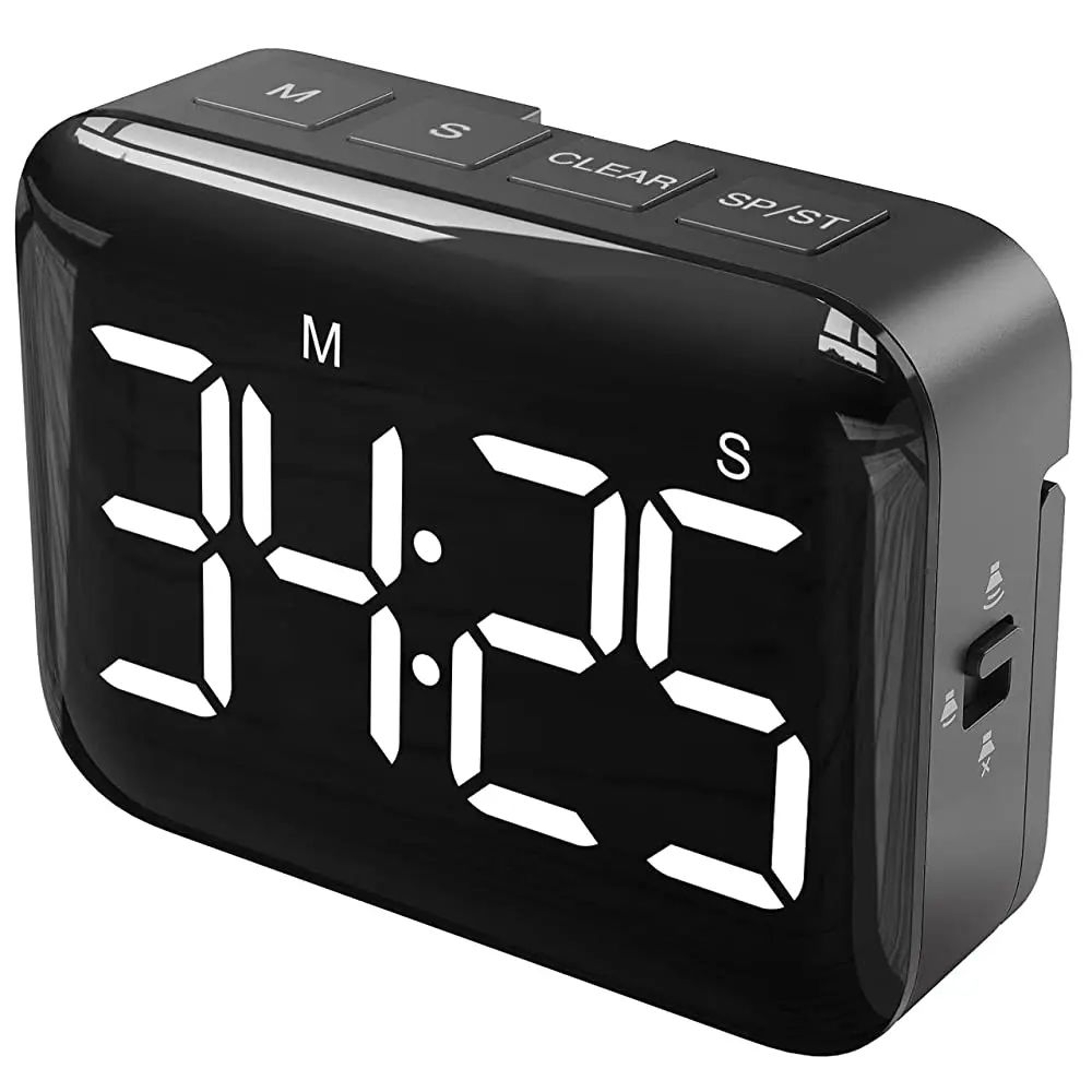 Magnetic Kitchen Timer  4in LED Digital Countdown  Count Up Timer With Adjustable Volume For Cookin 7
