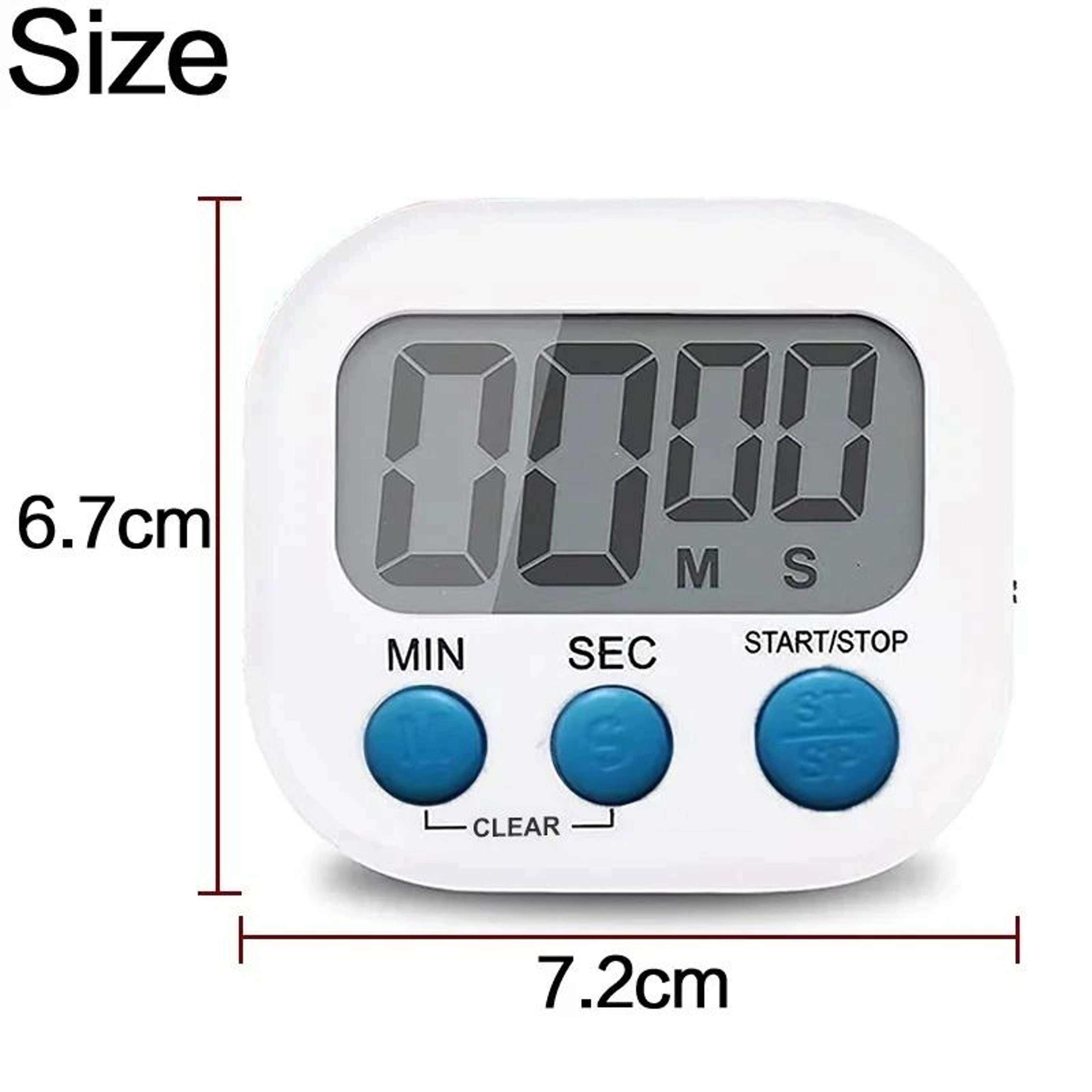 LCD Digital Kitchen Timer  Magnetic Countdown  Count Up Cooking Alarm With Large Display Stand  Lou 5
