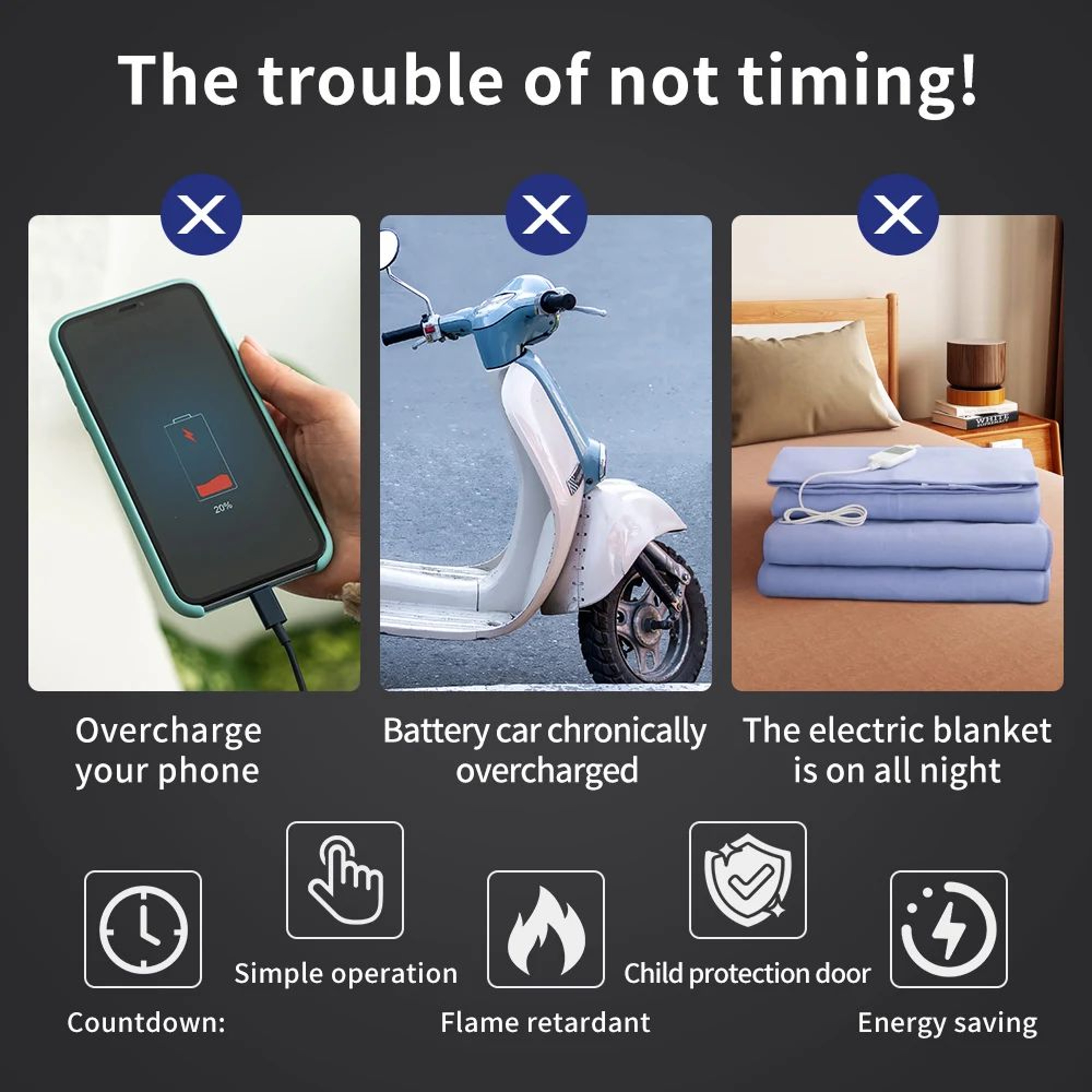 12 Hour Countdown Timer Socket  230V EU Plug Universal Timing Outlet Switch For Kitchen Appliances  1