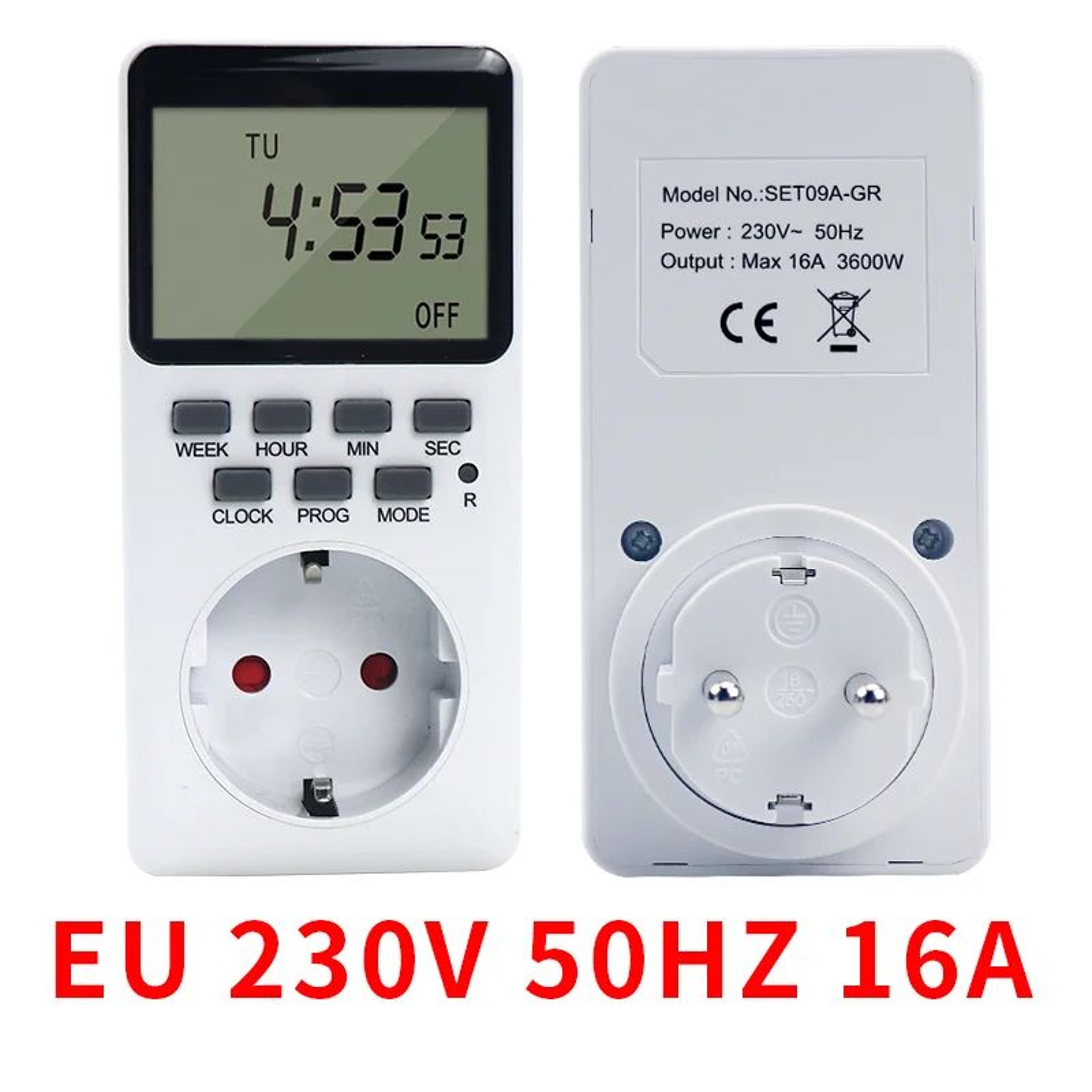 Weekly Digital Outlet Timer  20 Program Plug In Energy Saver With Countdown Random Mode For Lights  6