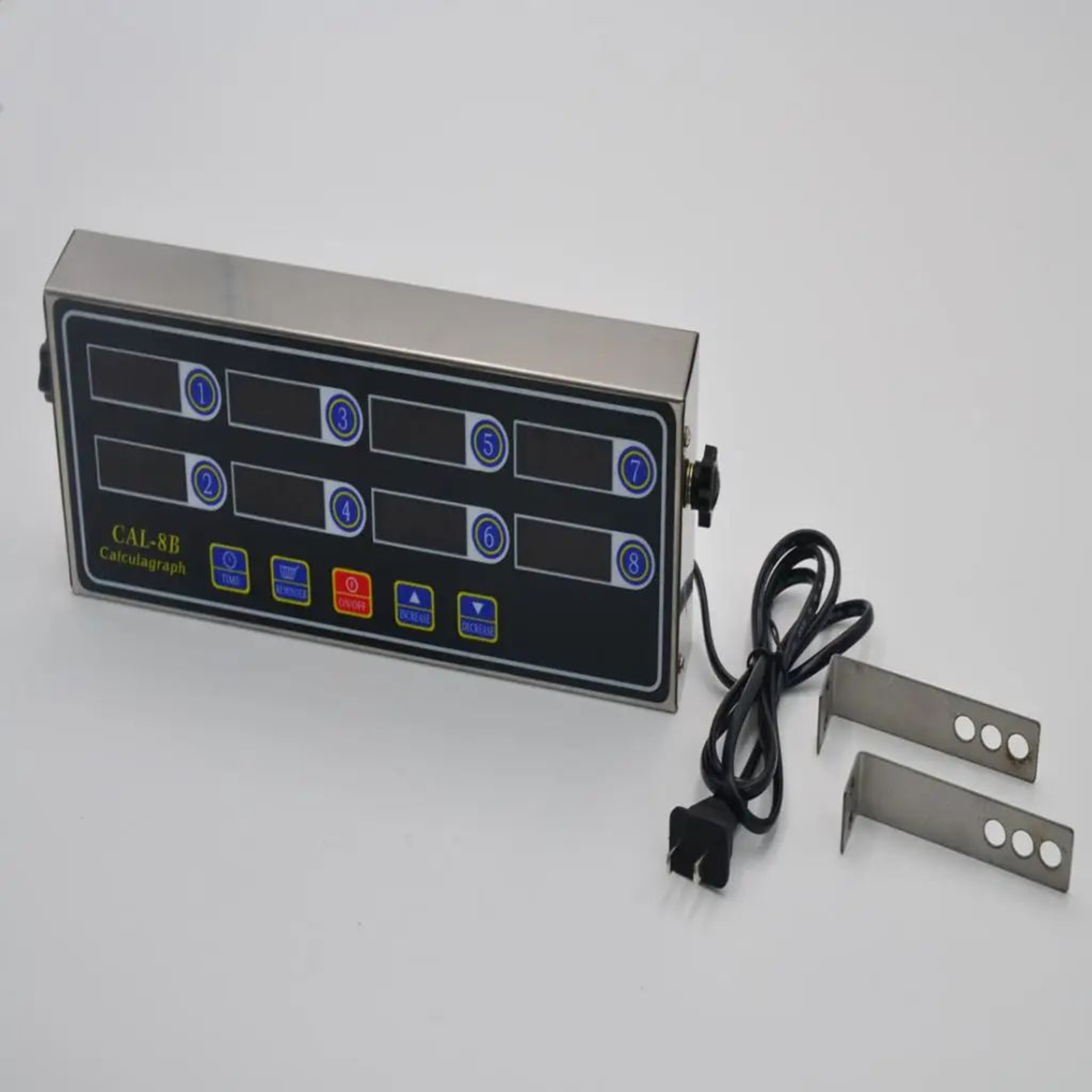 CAL8B 8 Channel Digital Timer  Stainless Steel MultiStage Kitchen Calculagraph With Independent Tim 3