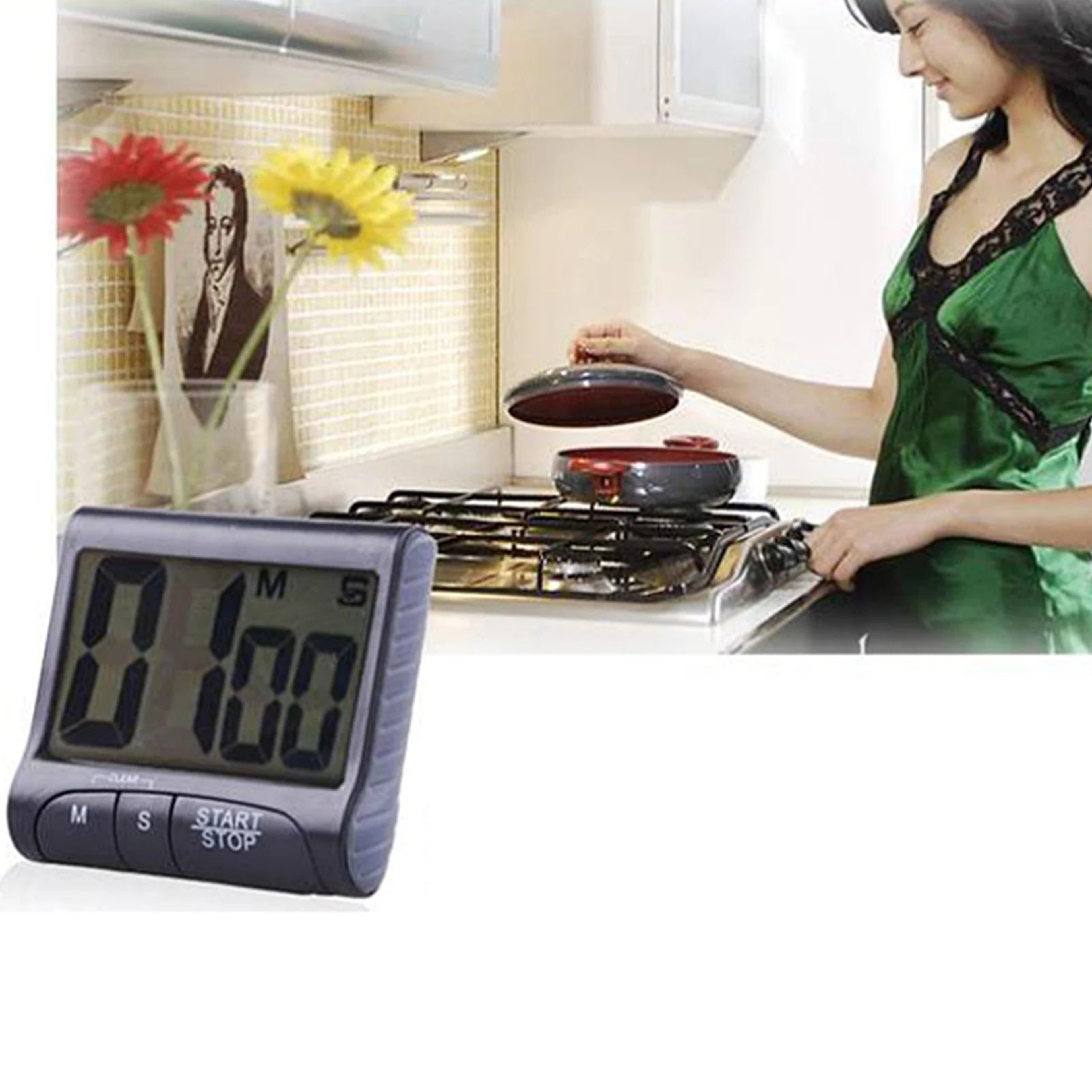 Digital Kitchen Timer  Loud Alarm LCD Countdown Stopwatch With Magnetic Back Stand For Cooking Baki 2