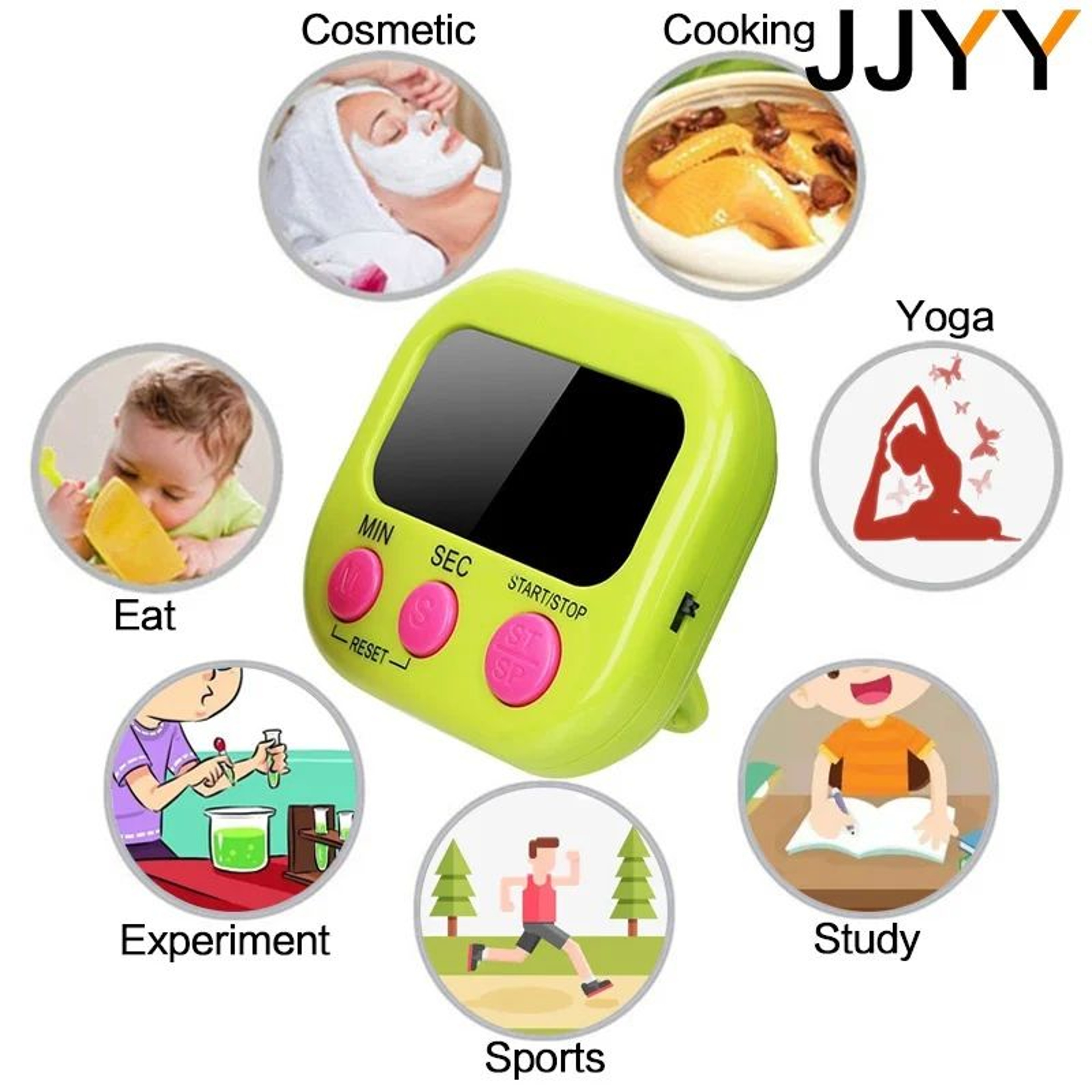 LCD Digital Kitchen Timer  Magnetic Countdown  Count Up Alarm With Large Display For Cooking Study  1