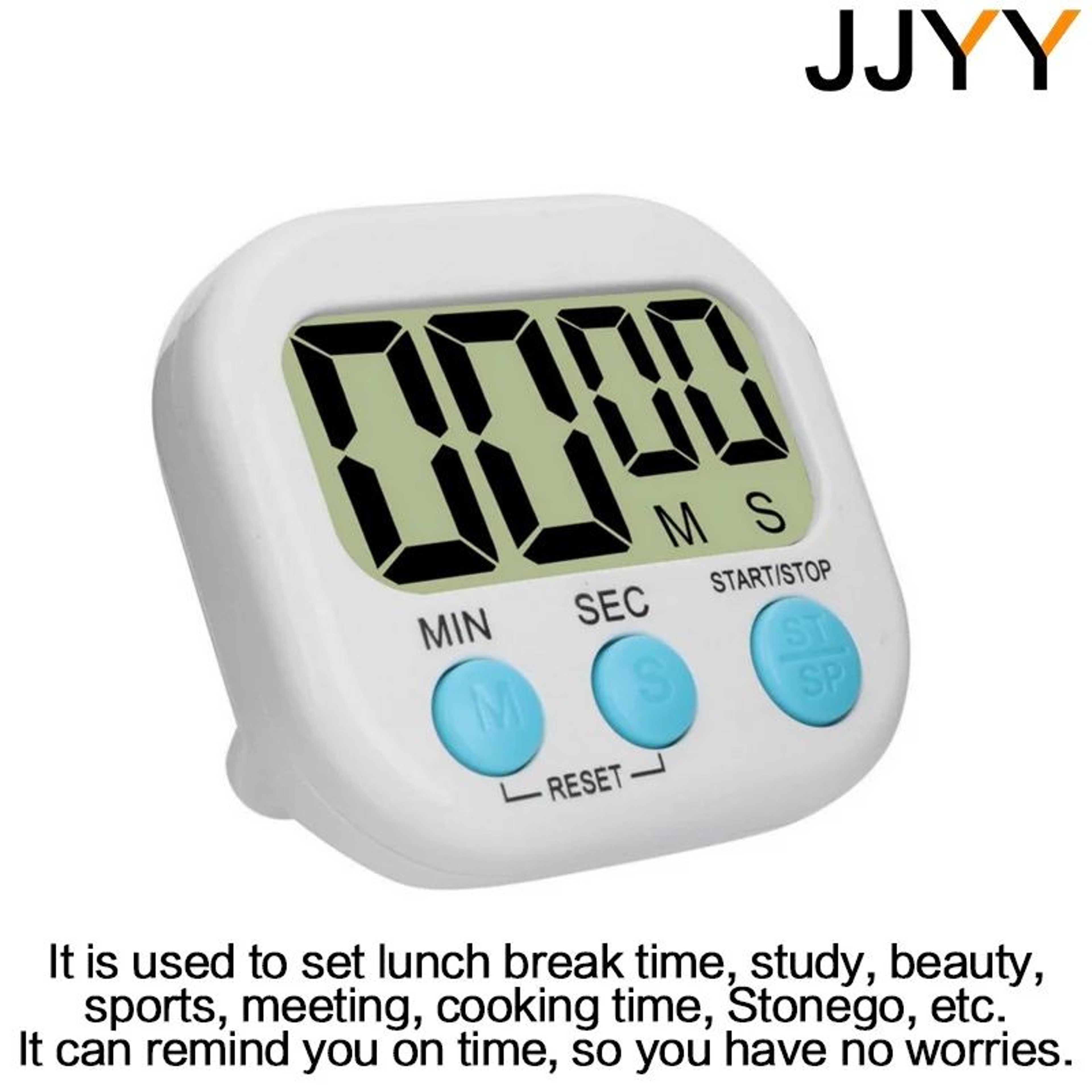 LCD Digital Kitchen Timer  Magnetic Countdown  Count Up Alarm With Large Display For Cooking Study  3
