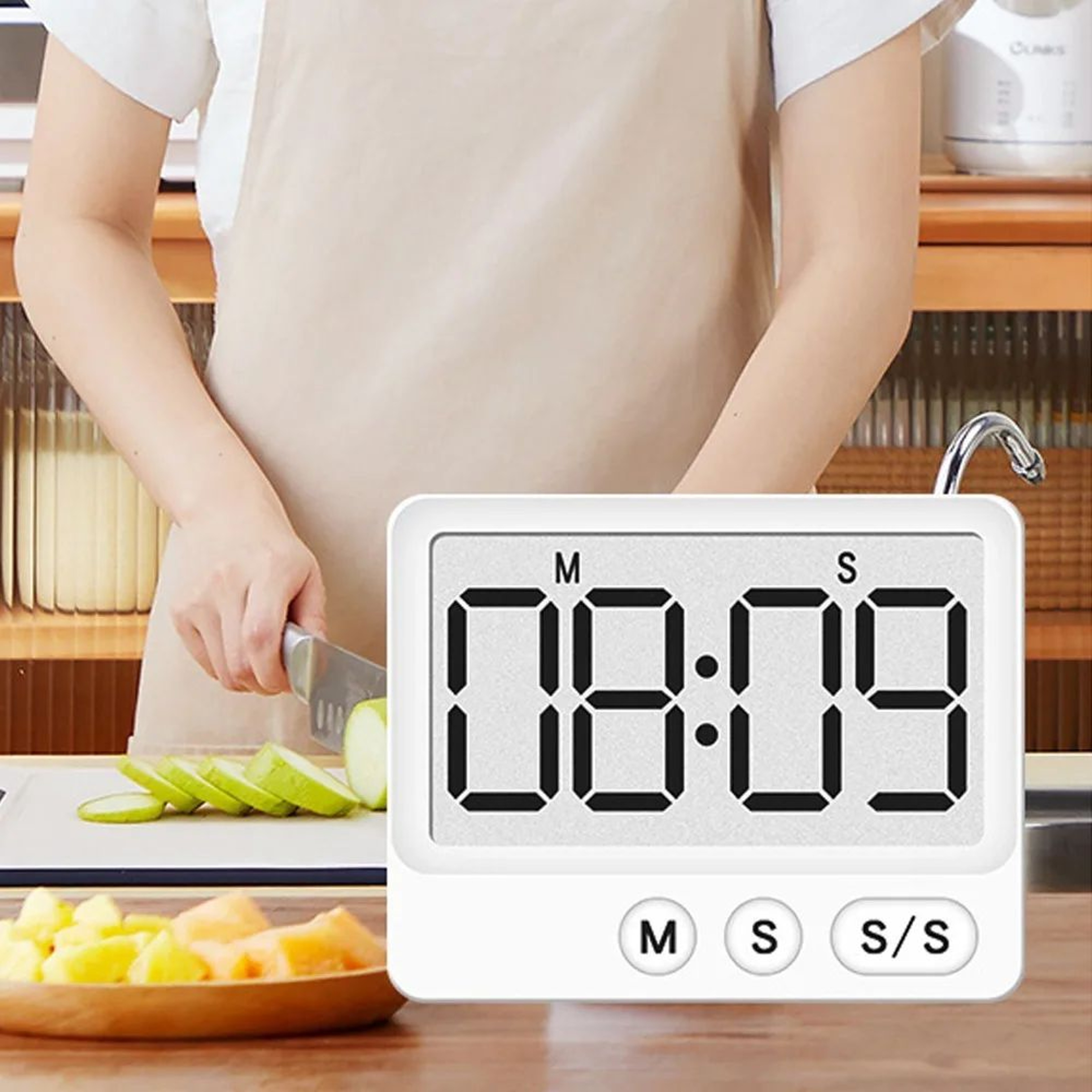 Large Screen Digital Kitchen Timer  Magnetic LCD Time Manager For Baking Cooking Study  Desktop Use 0