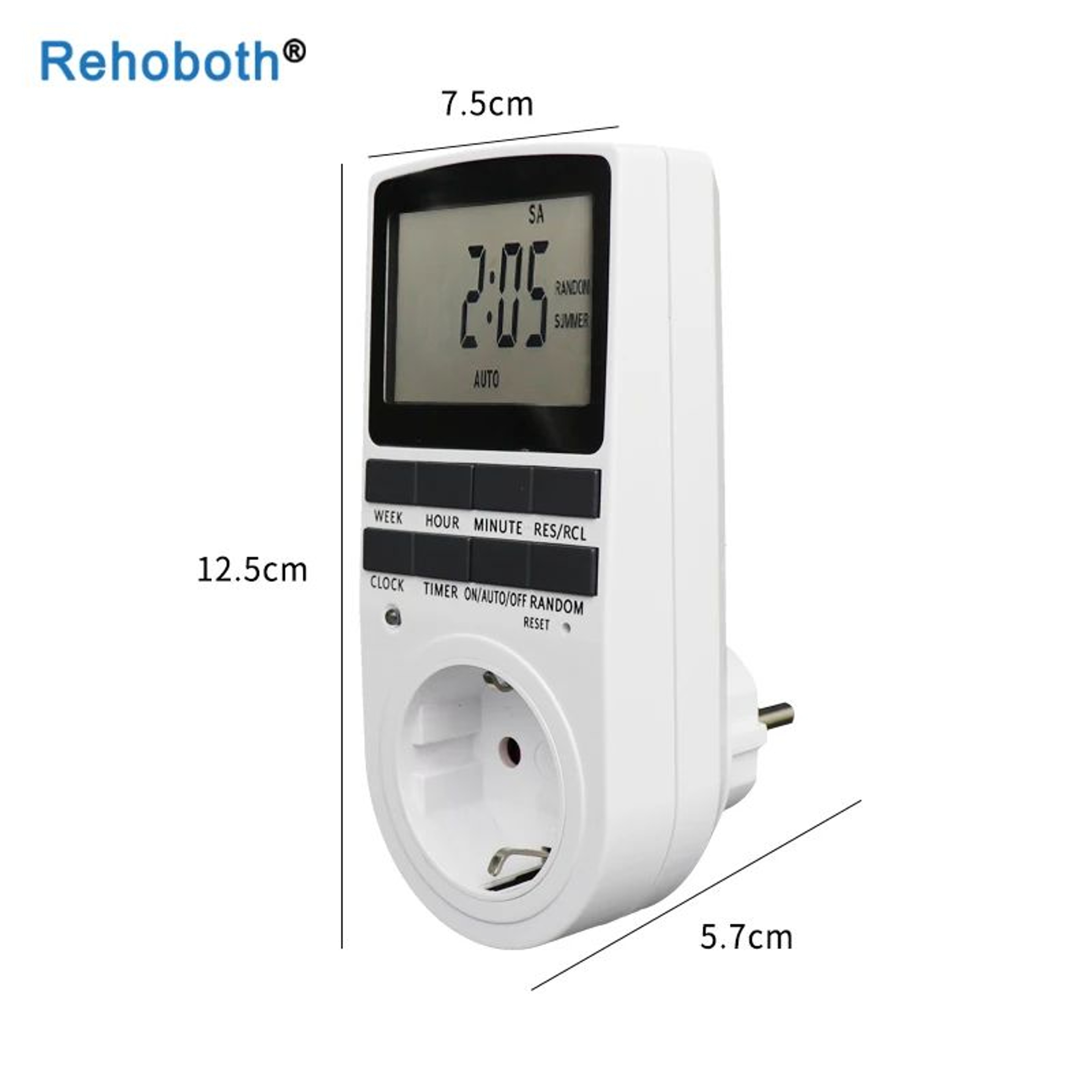 7 Day Digital Timer Outlet  Programmable 1224 Hour Plug Socket For EU US FR BR AU Appliances 110V 1
