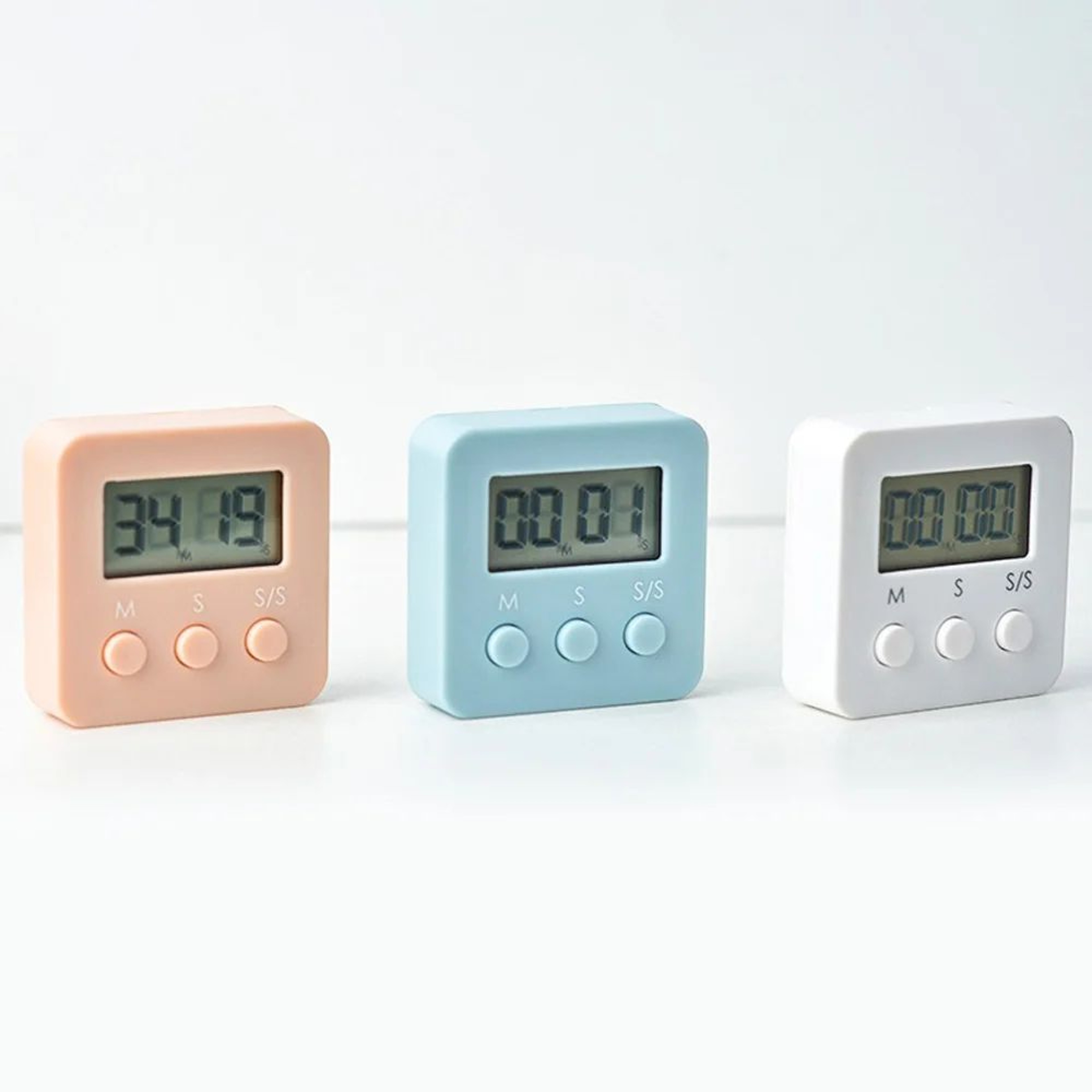 Digital LCD Kitchen Timer  24 Hour Clock With Mute  Loud Alarm For Cooking Classroom Study  Office  3