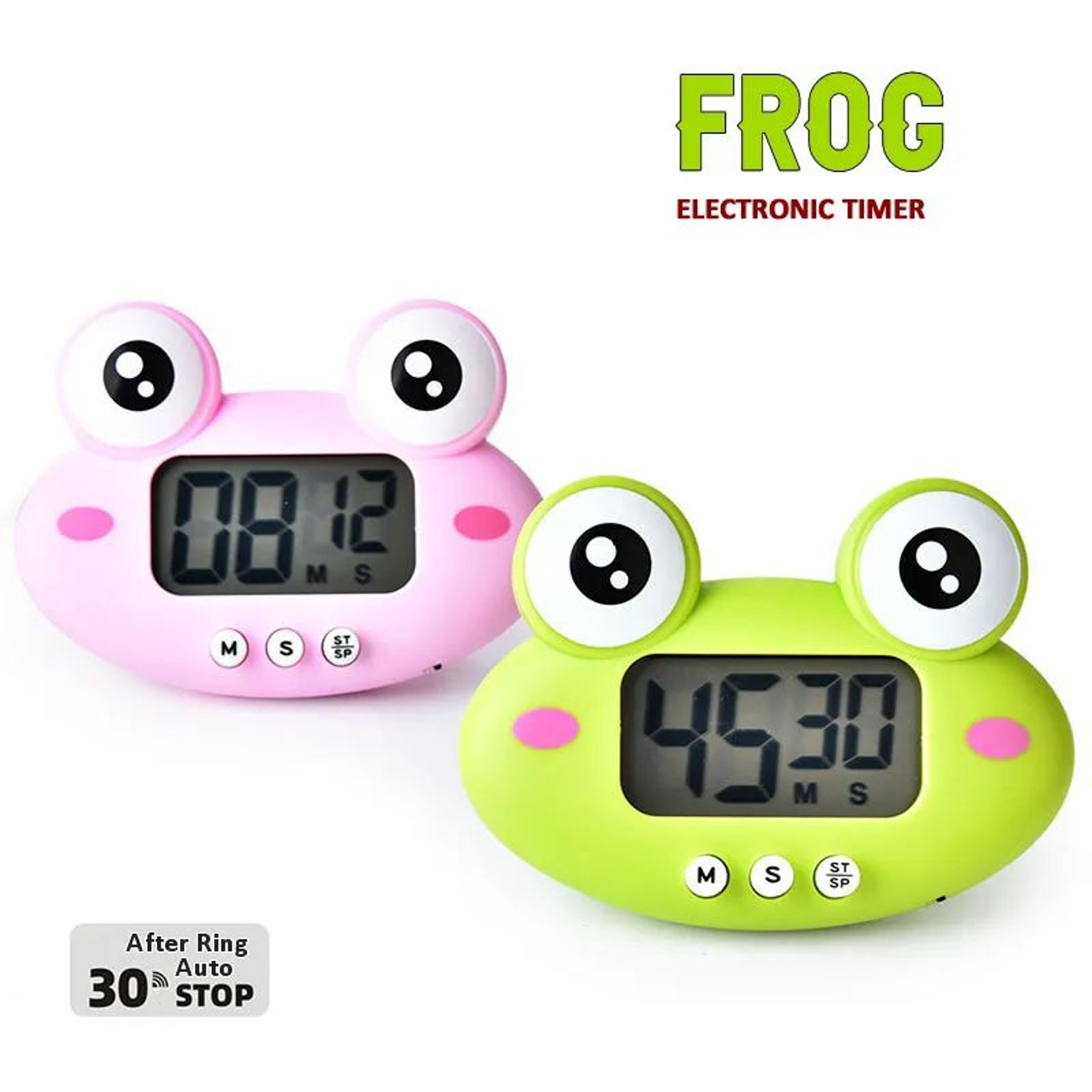 Cute Frog Digital Kitchen Timer  Magnetic 199 Minute Cooking Study Work Reminder With Stand For Hom 0