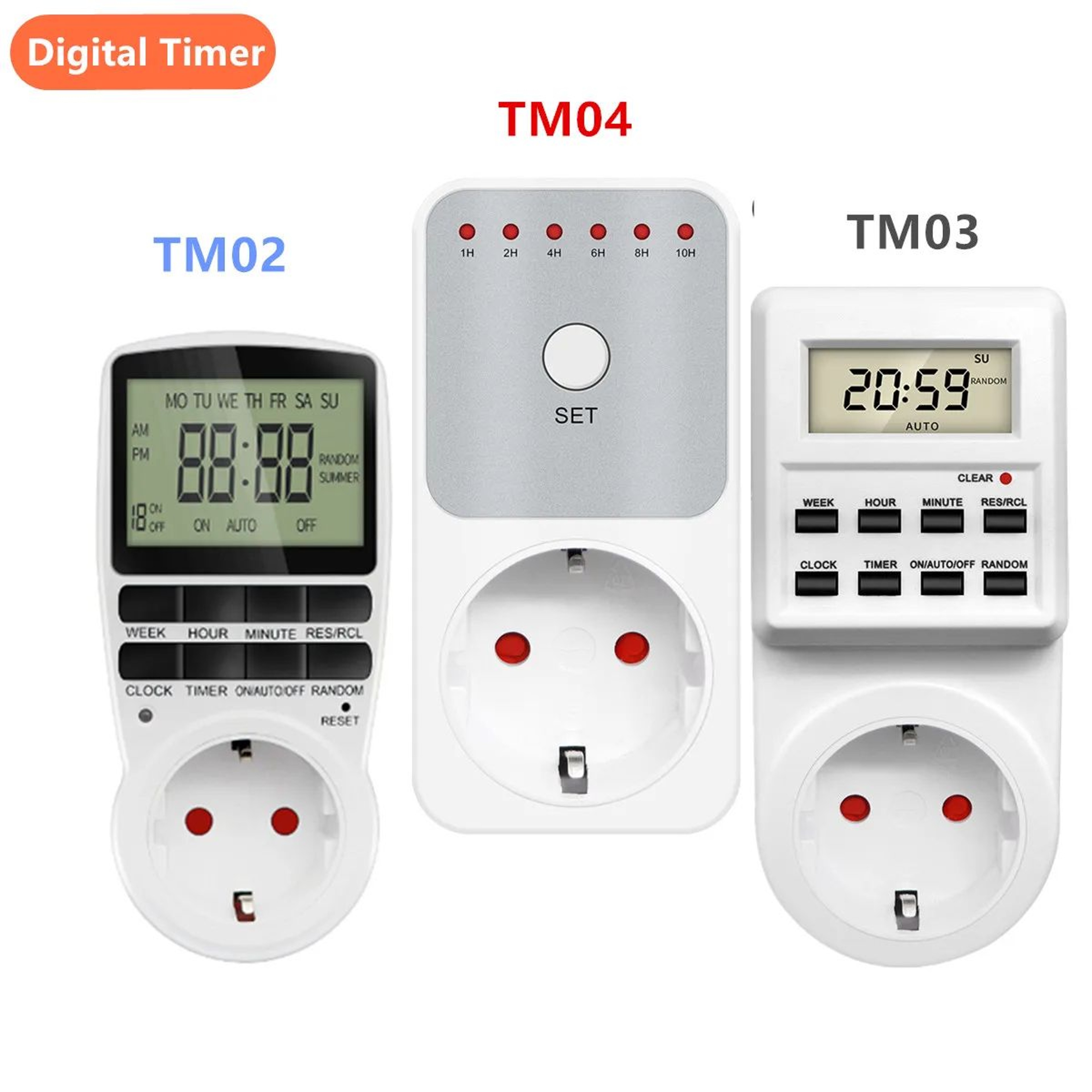 Programmable Digital Outlet Timer  10Program Electronic Socket Timer With Weekly Scheduling  Power  0