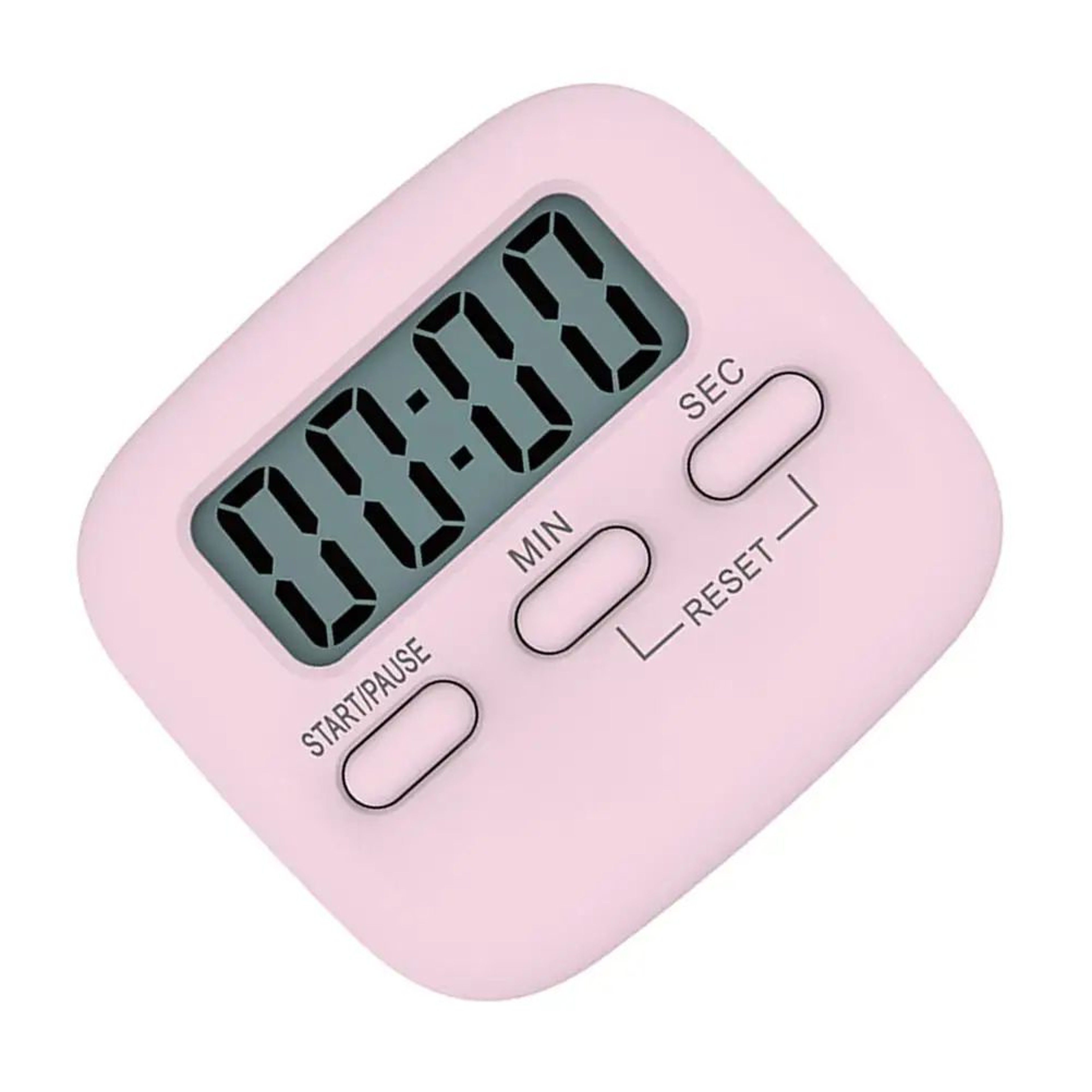 Pink Digital Kitchen Timer  Loud Alarm Countdown Stopwatch With Large LCD Magnetic Back  Stand For  4