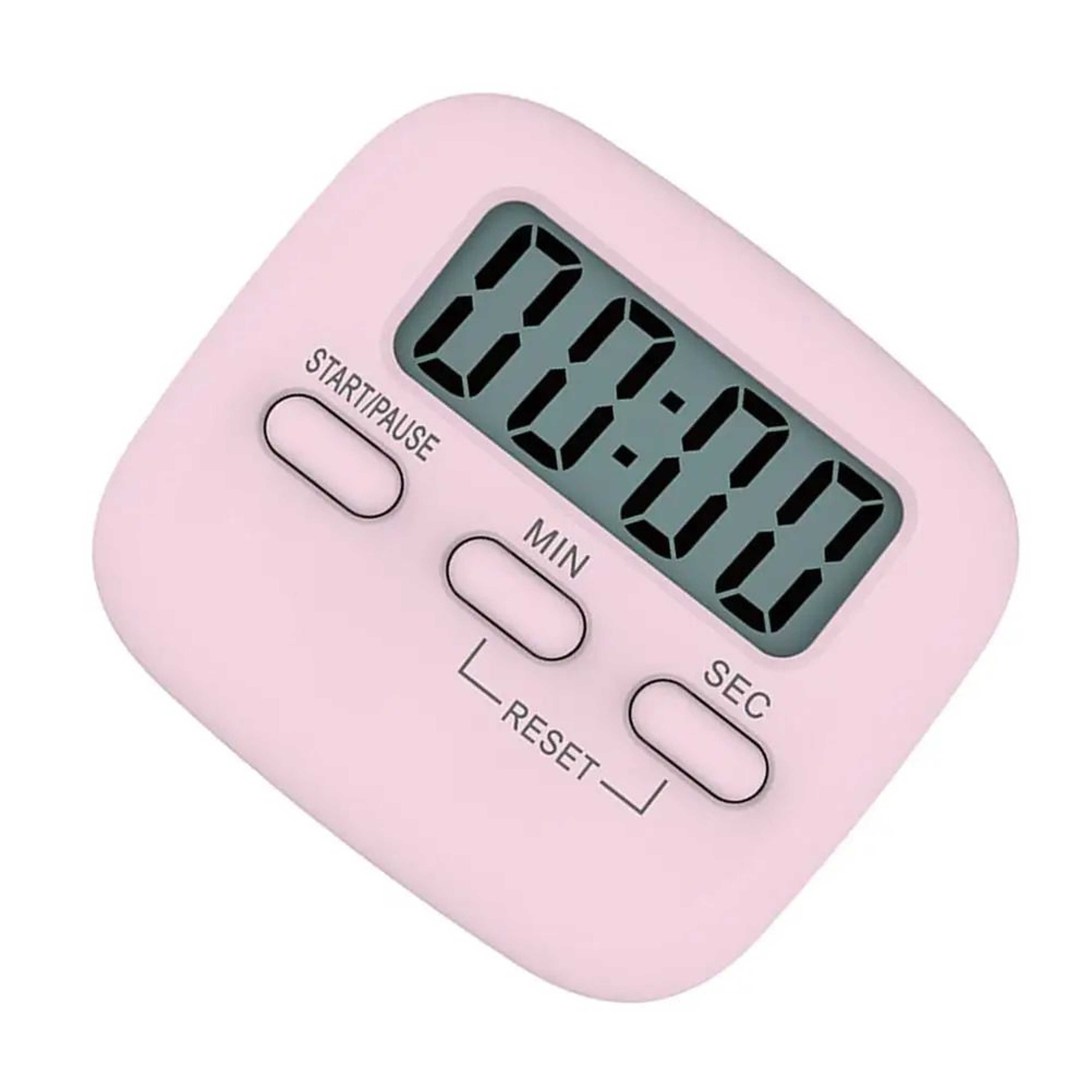 Pink Digital Kitchen Timer  Loud Alarm Countdown Stopwatch With Large LCD Magnetic Back  Stand For  2