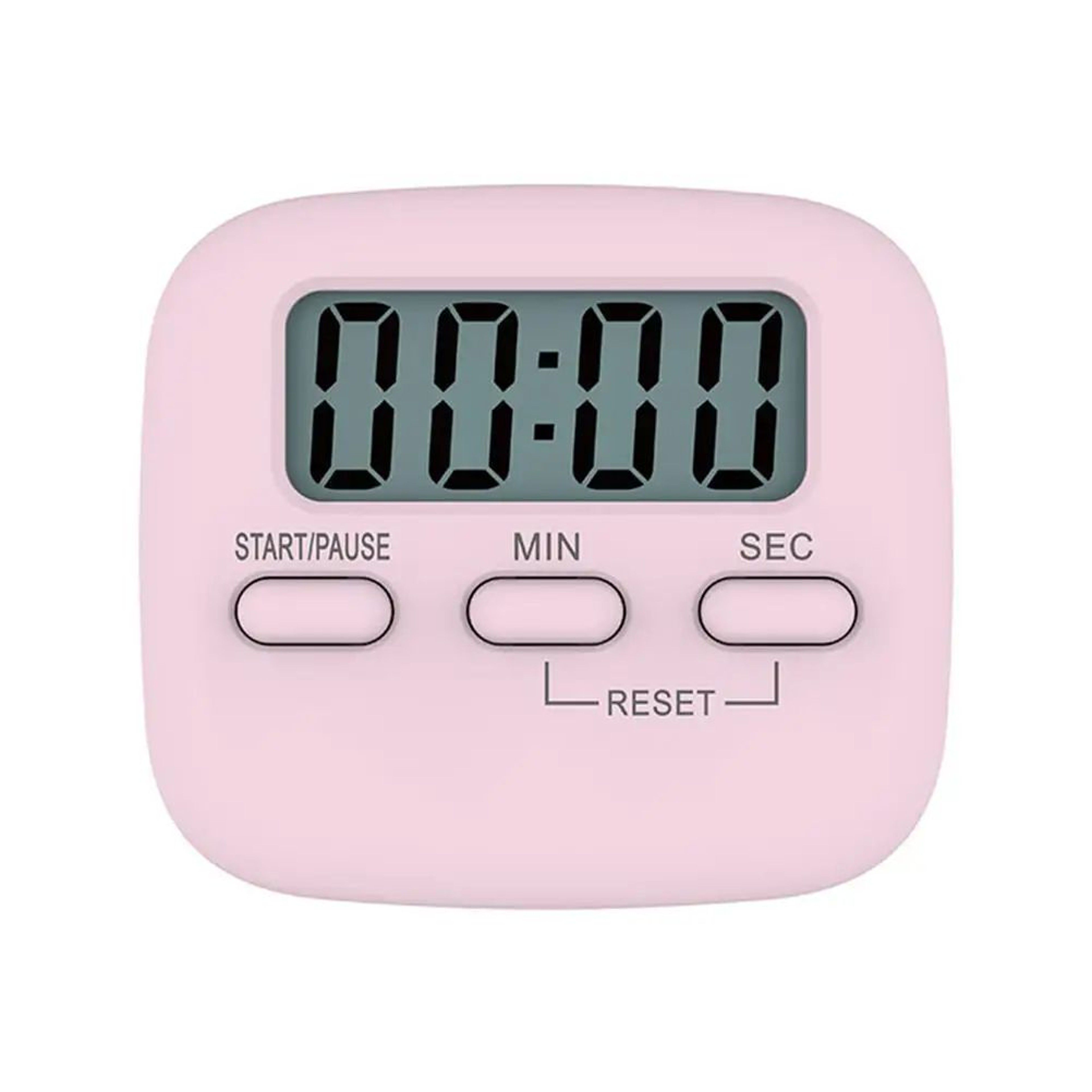 Pink Digital Kitchen Timer  Loud Alarm Countdown Stopwatch With Large LCD Magnetic Back  Stand For  0
