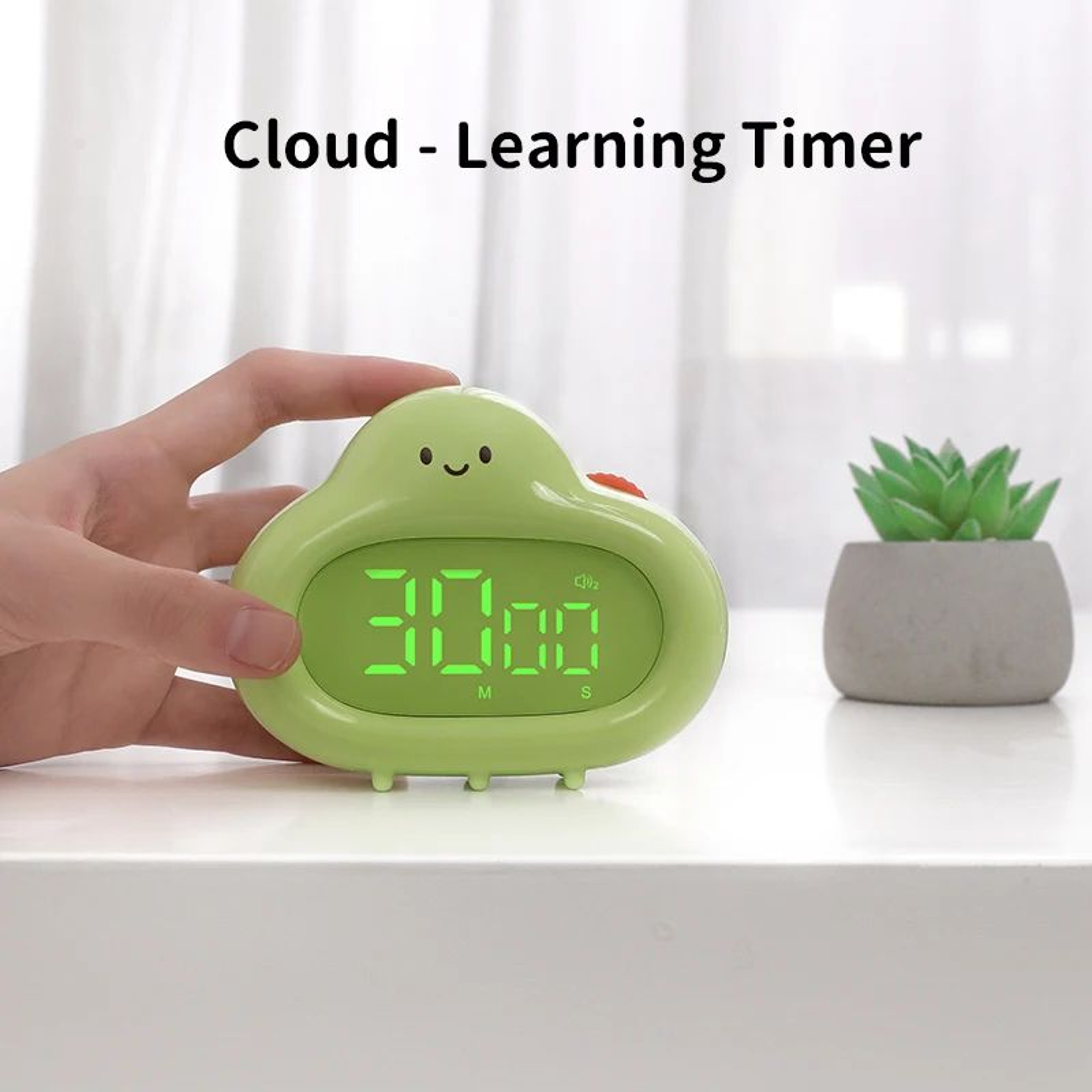 Cute White Cloud Kitchen Timer  Portable Desktop Countdown Timer For Cooking Baking Study Learning  0