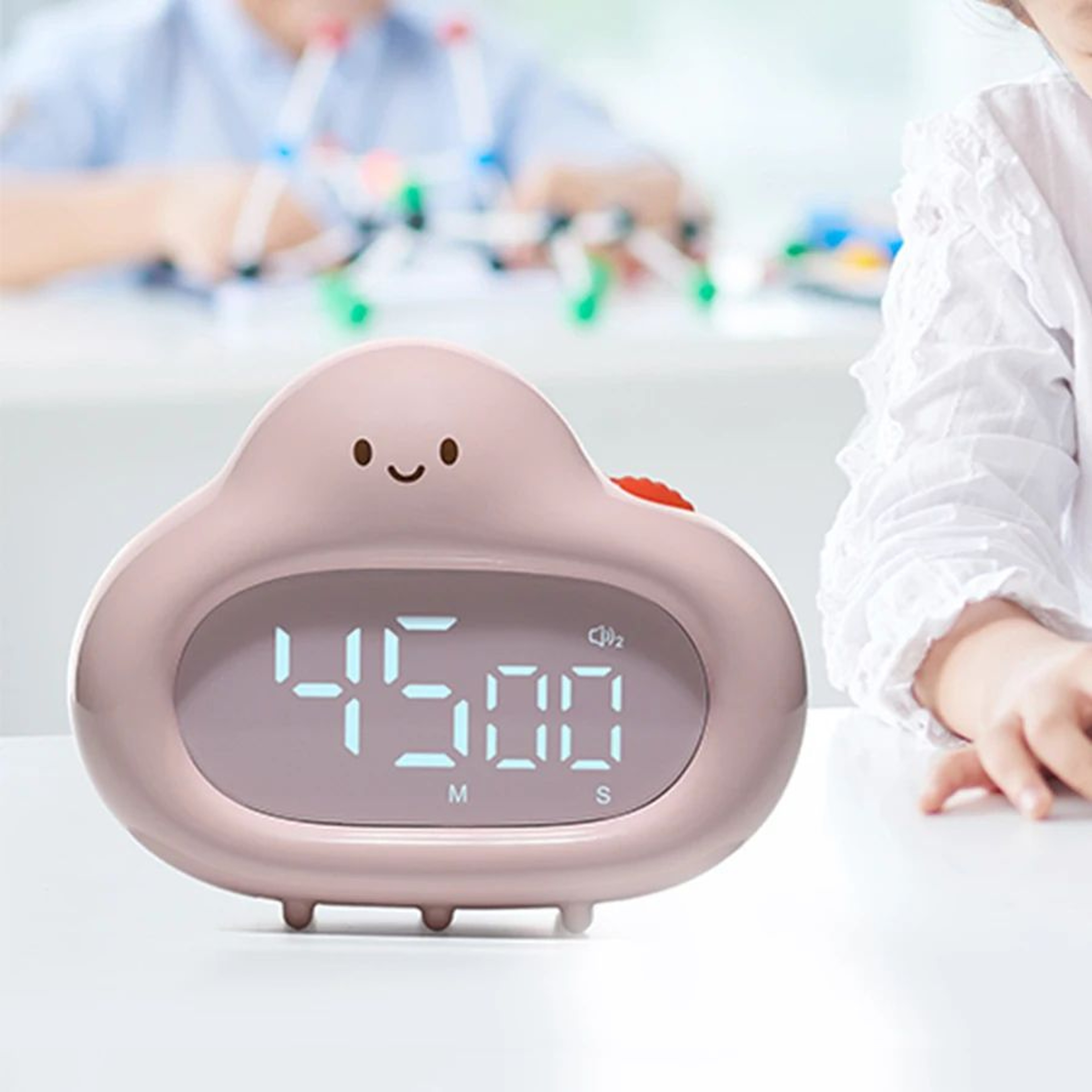 Cute White Cloud Kitchen Timer  Portable Desktop Countdown Timer For Cooking Baking Study Learning  1