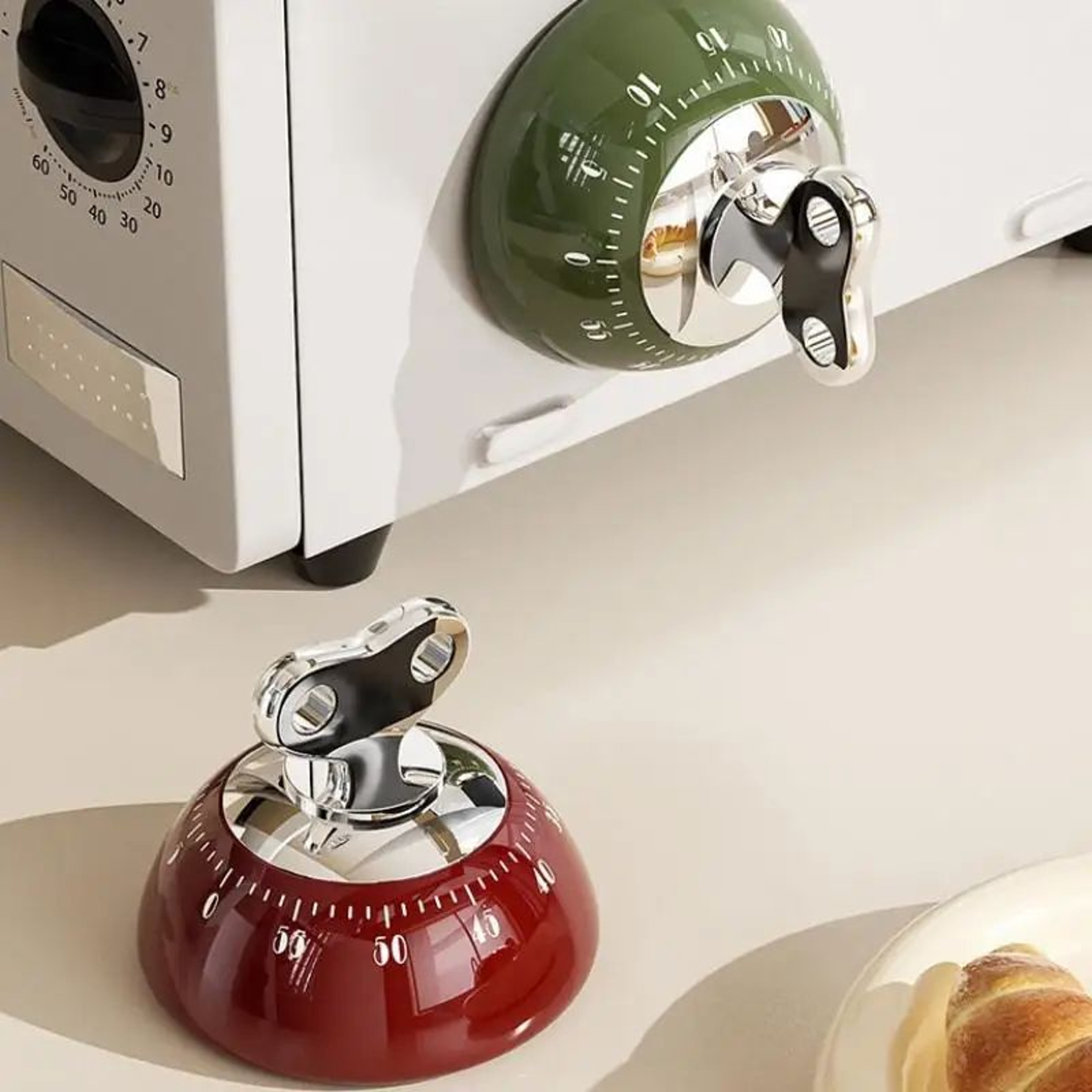 60 Minute Magnetic Countdown Timer  Easy Dial Visual Alarm For Kitchen Cooking Kids Study Office  T 3