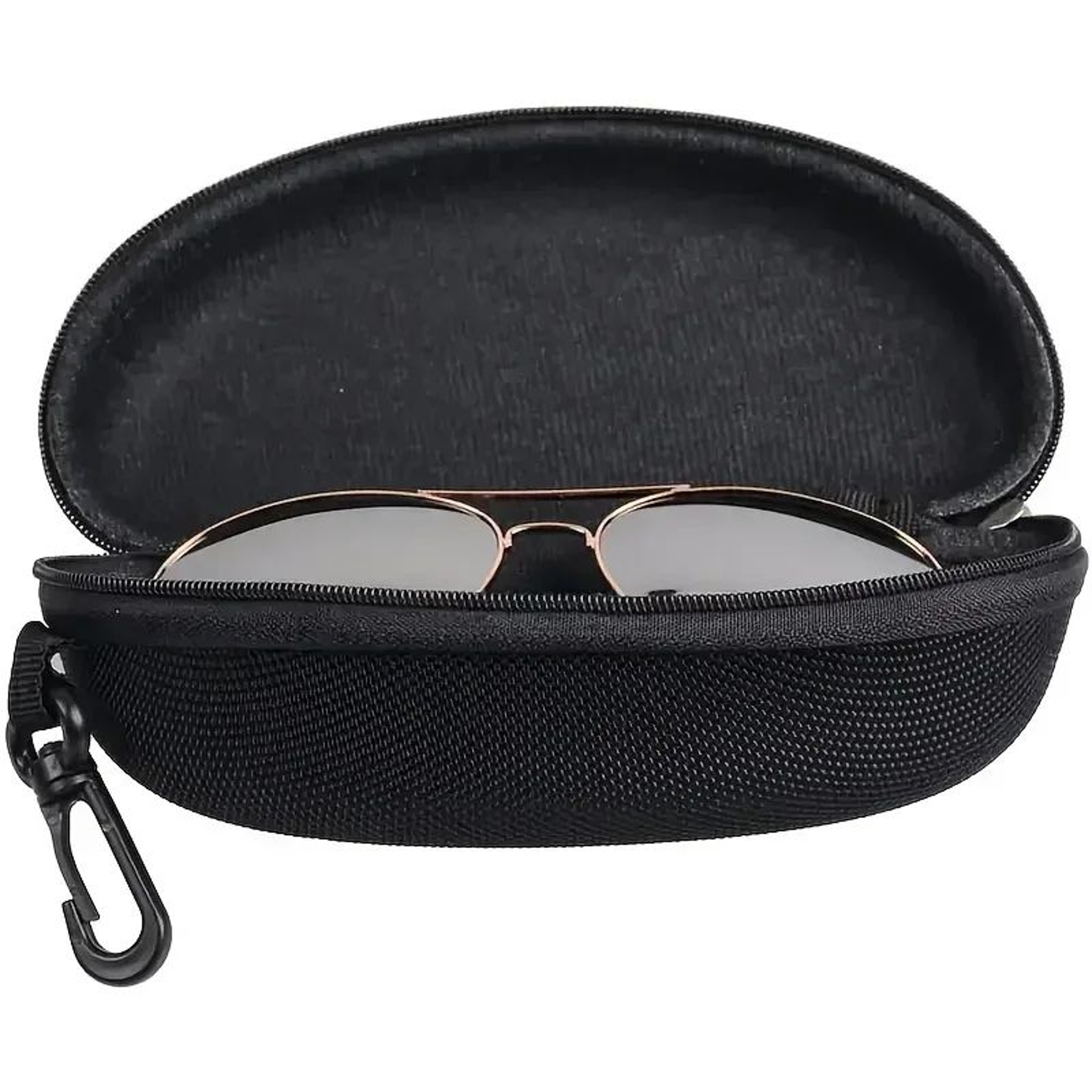 5 Pack Portable Zipper Eyeglasses Cases  Lightweight EVA Sunglasses Protector Boxes With Hooks For  4