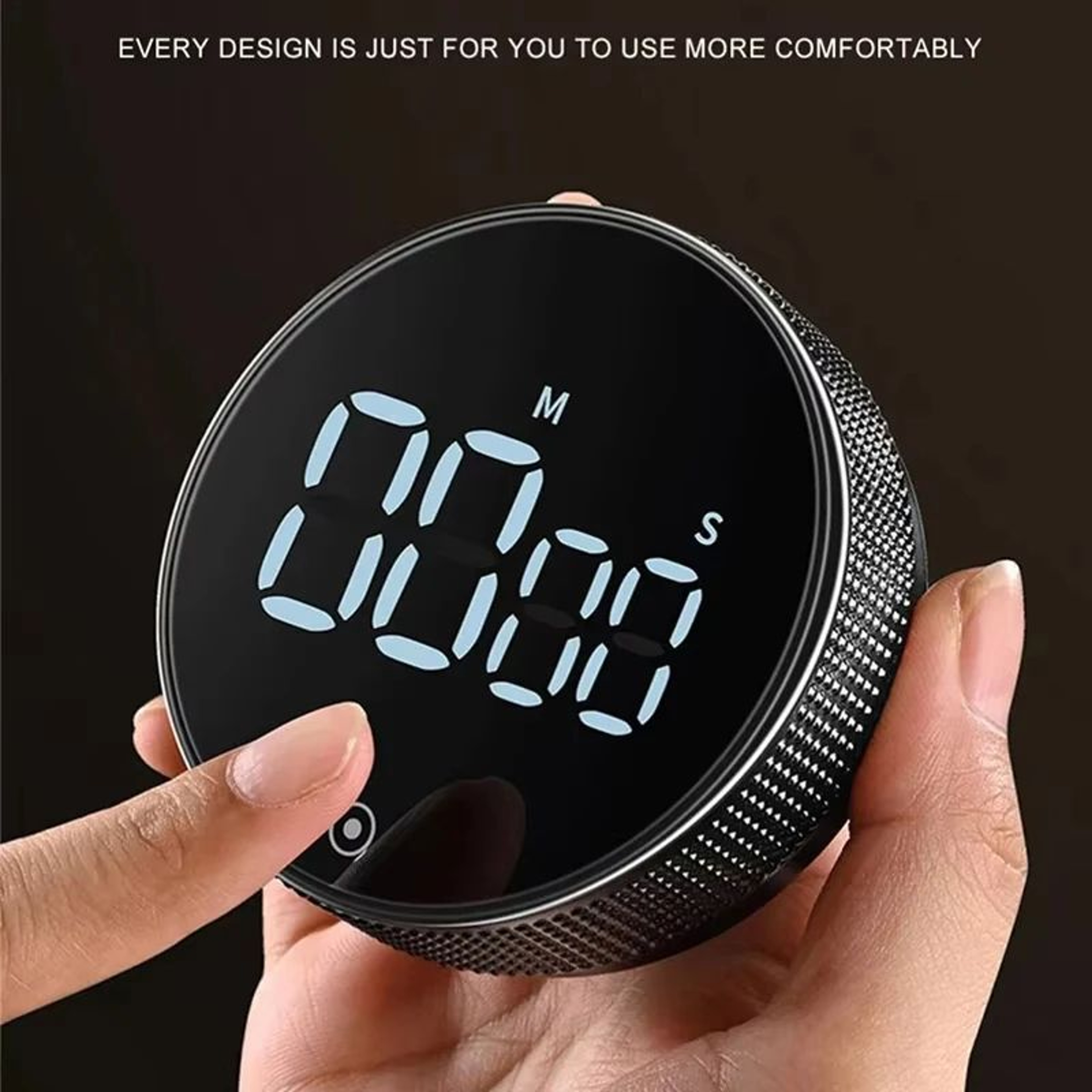 Magnetic Digital Kitchen Timer  Rotating Countdown Alarm Clock With LED Display For Cooking Study W 1