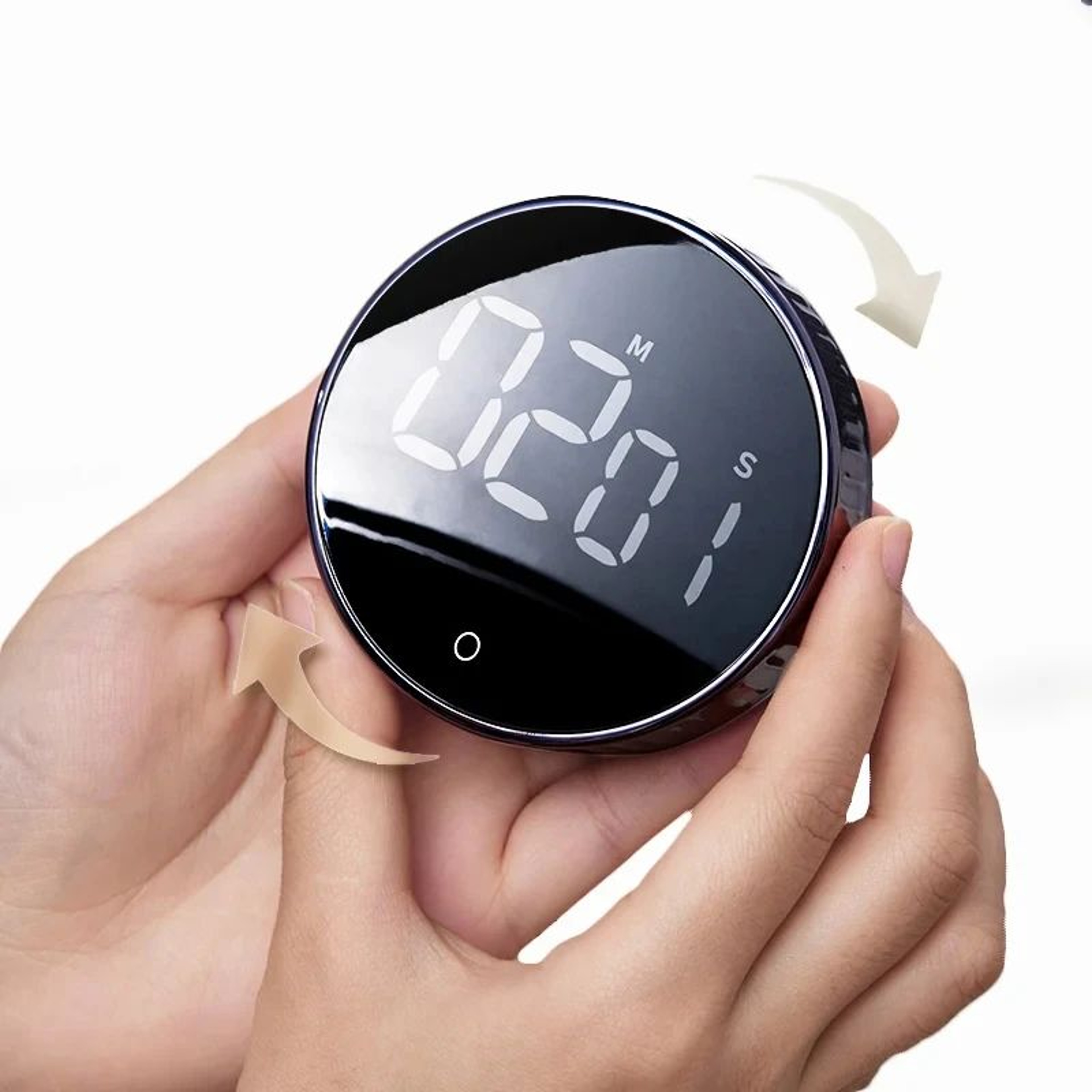 Digital Magnetic Kitchen Timer  Rotating LED Countdown Alarm Clock For Cooking Study Exercise Work  6