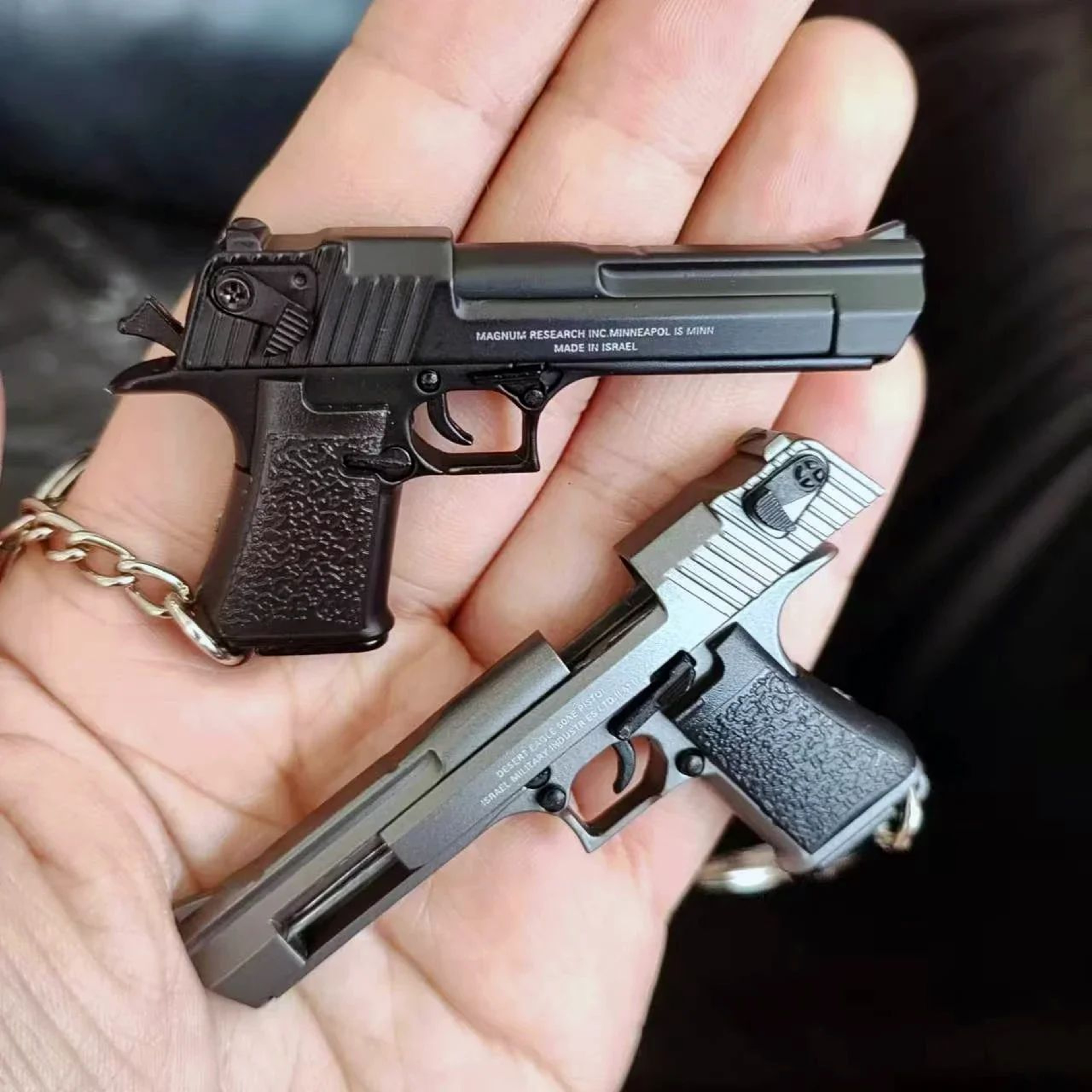 Scale Desert Eagle Keychain  Mini Alloy Replica Collectible Metal Bag Charm  Christmas Gift For Adu 0