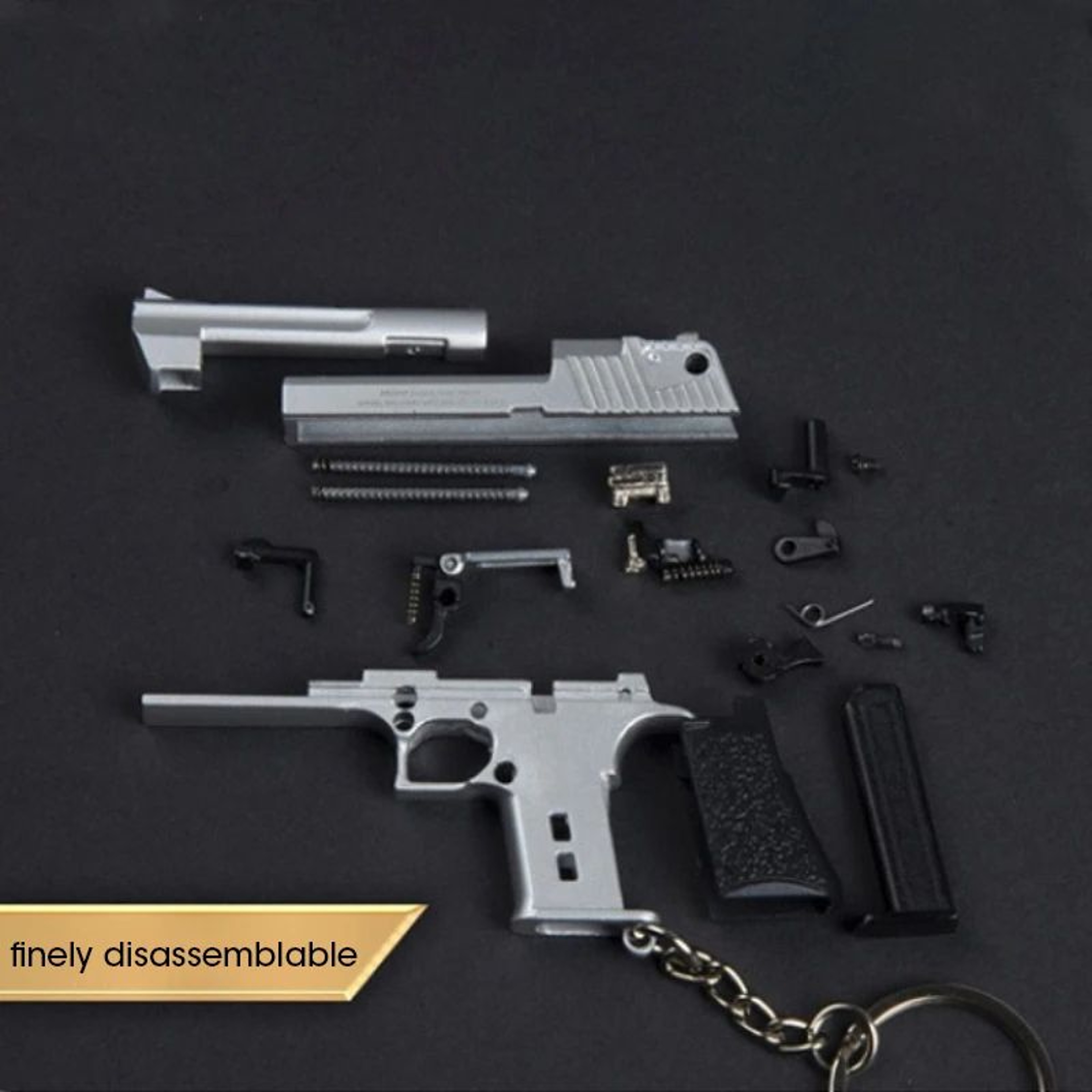 Scale Desert Eagle Keychain  Mini Alloy Replica Collectible Metal Bag Charm  Christmas Gift For Adu 5