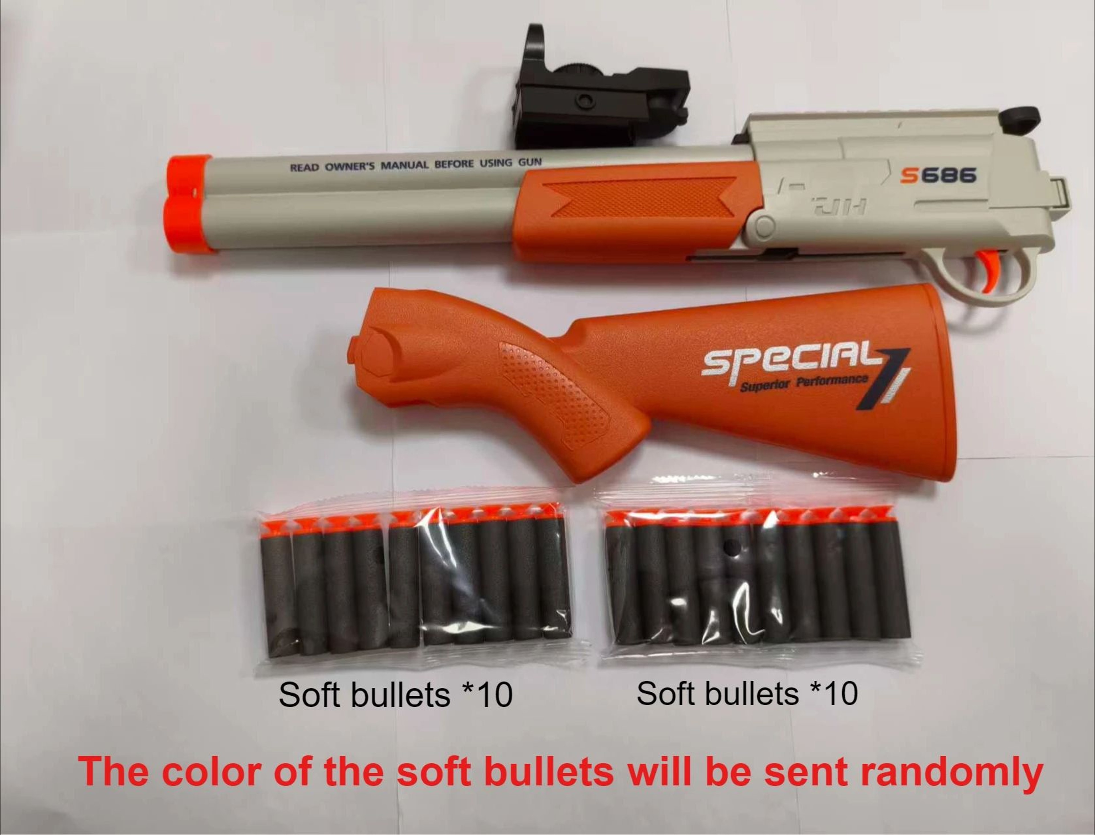 Double Barrel Toy Rifle  Manual Soft Bullet Launcher For Outdoor Target Games Role Play  Adult Gift 7
