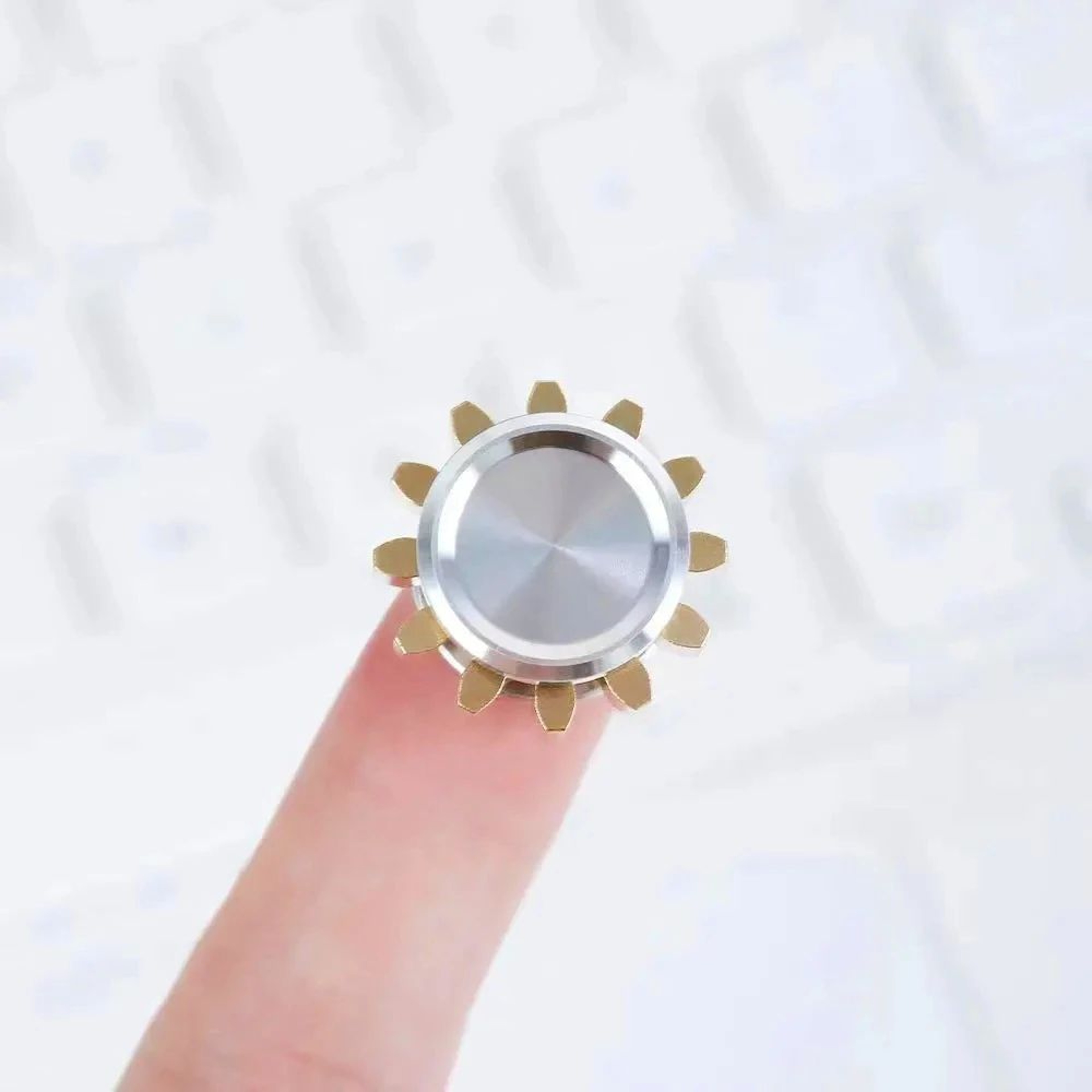Mini Metal Gear Fidget Spinner  Brass Gyroscope Stress Relief Toy For Adults Kids ADHD Autism Focus 1