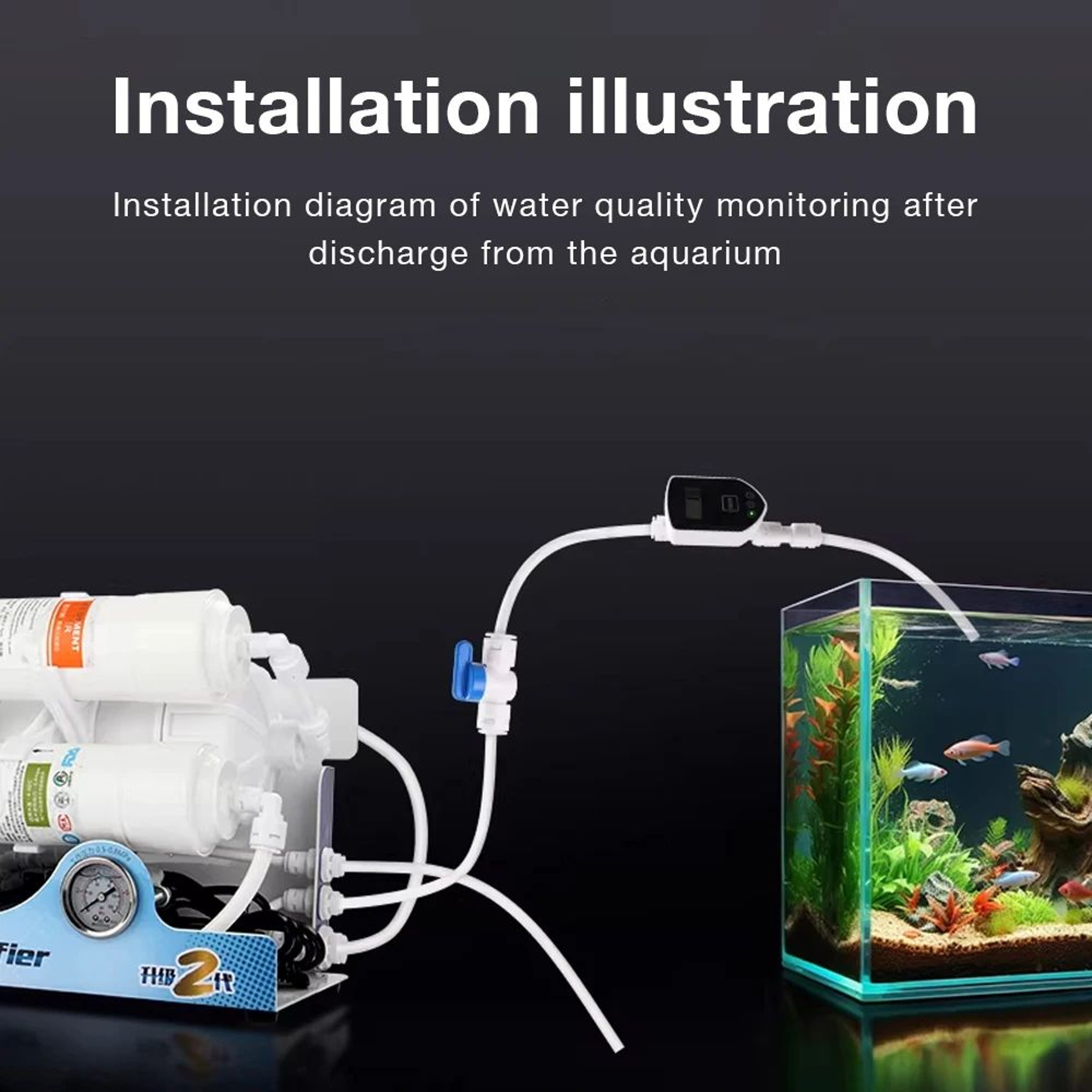 Digital Embedded TDS Water Quality Meter  RealTime 09990PPM Tester For Drinking Water Aquariums  Pu 3