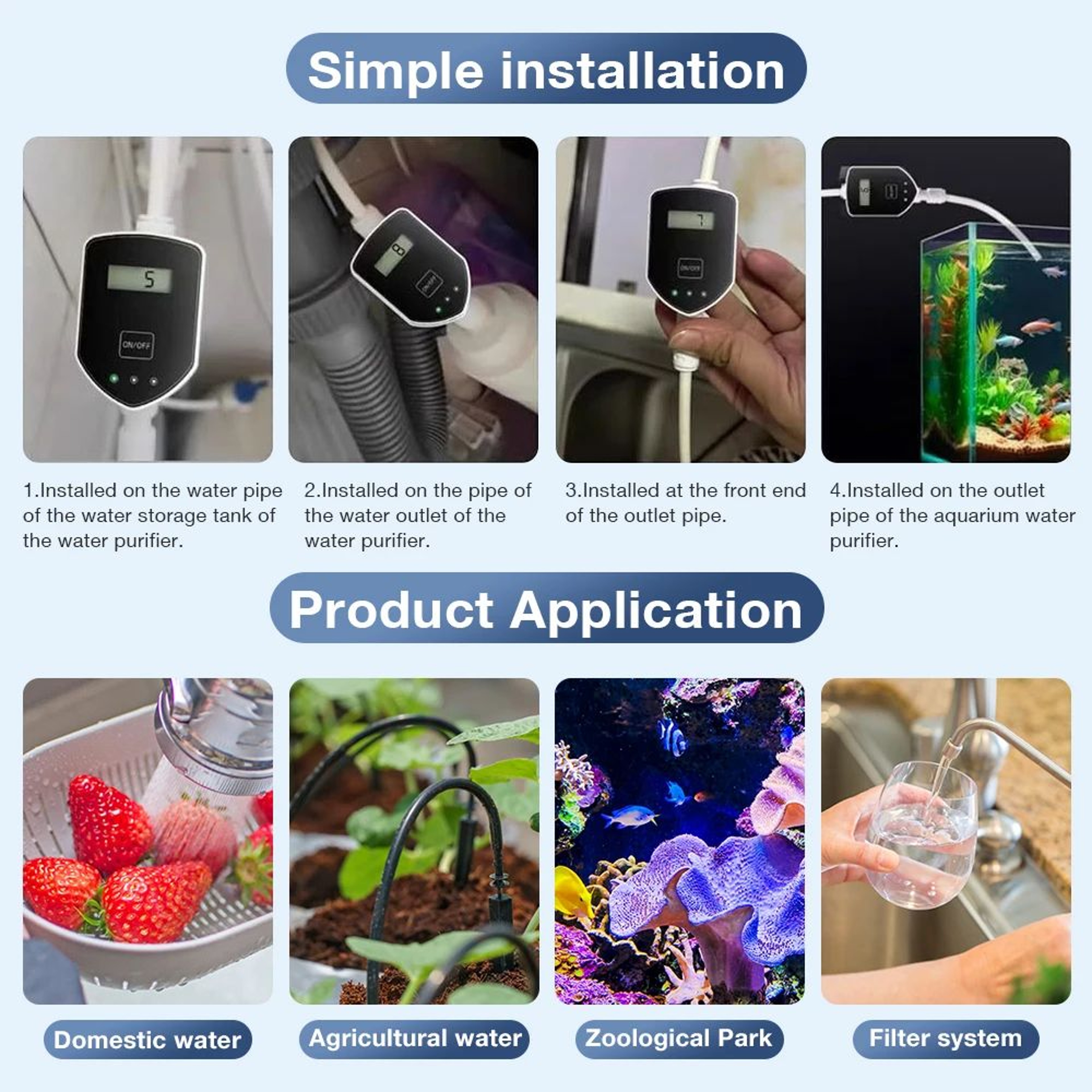 Digital Embedded TDS Water Quality Meter  RealTime 09990PPM Tester For Drinking Water Aquariums  Pu 15