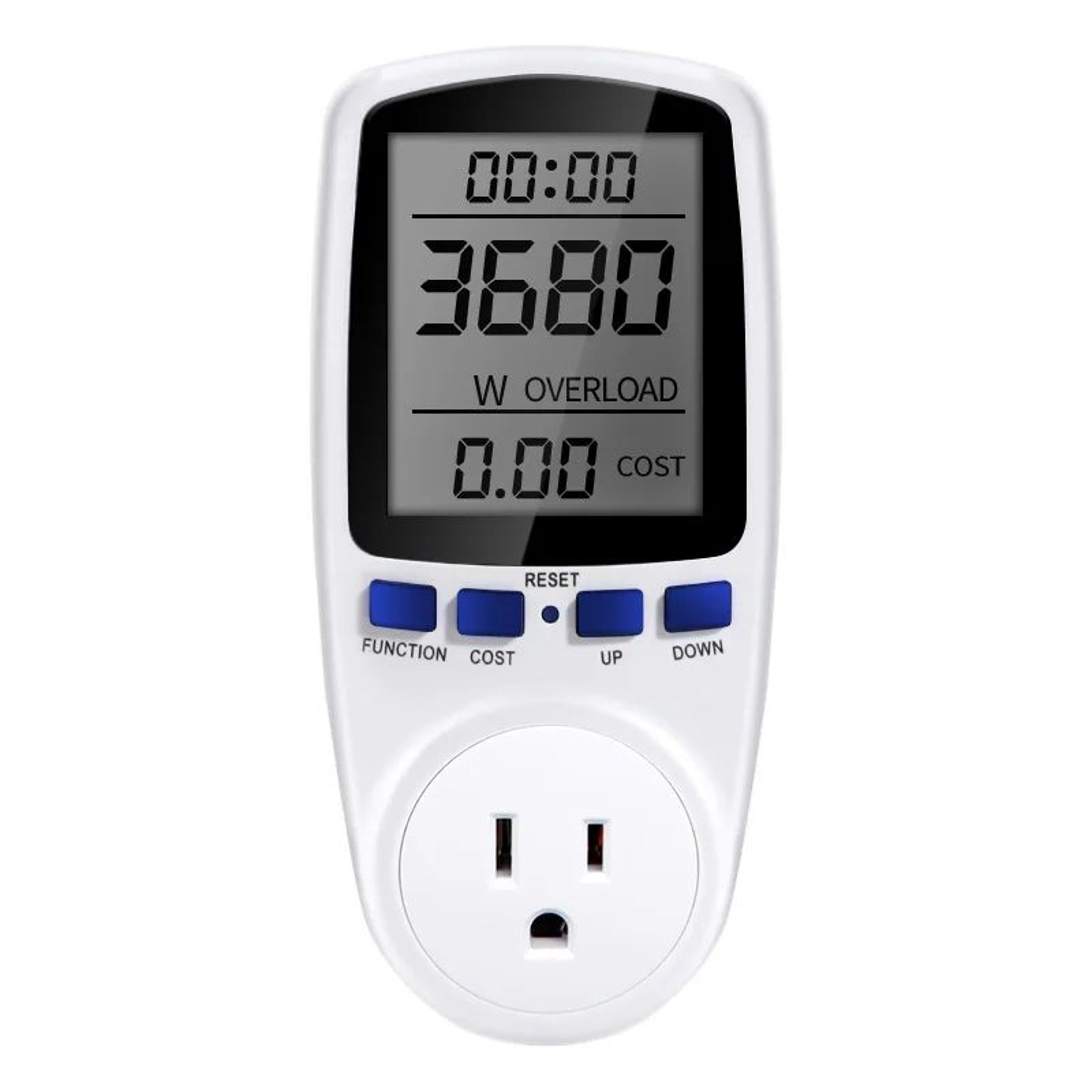 Digital Power Meter – LCD Wattmeter Socket Energy Consumption Monitor KWh Electricity Analyzer for US Outlets – view 9