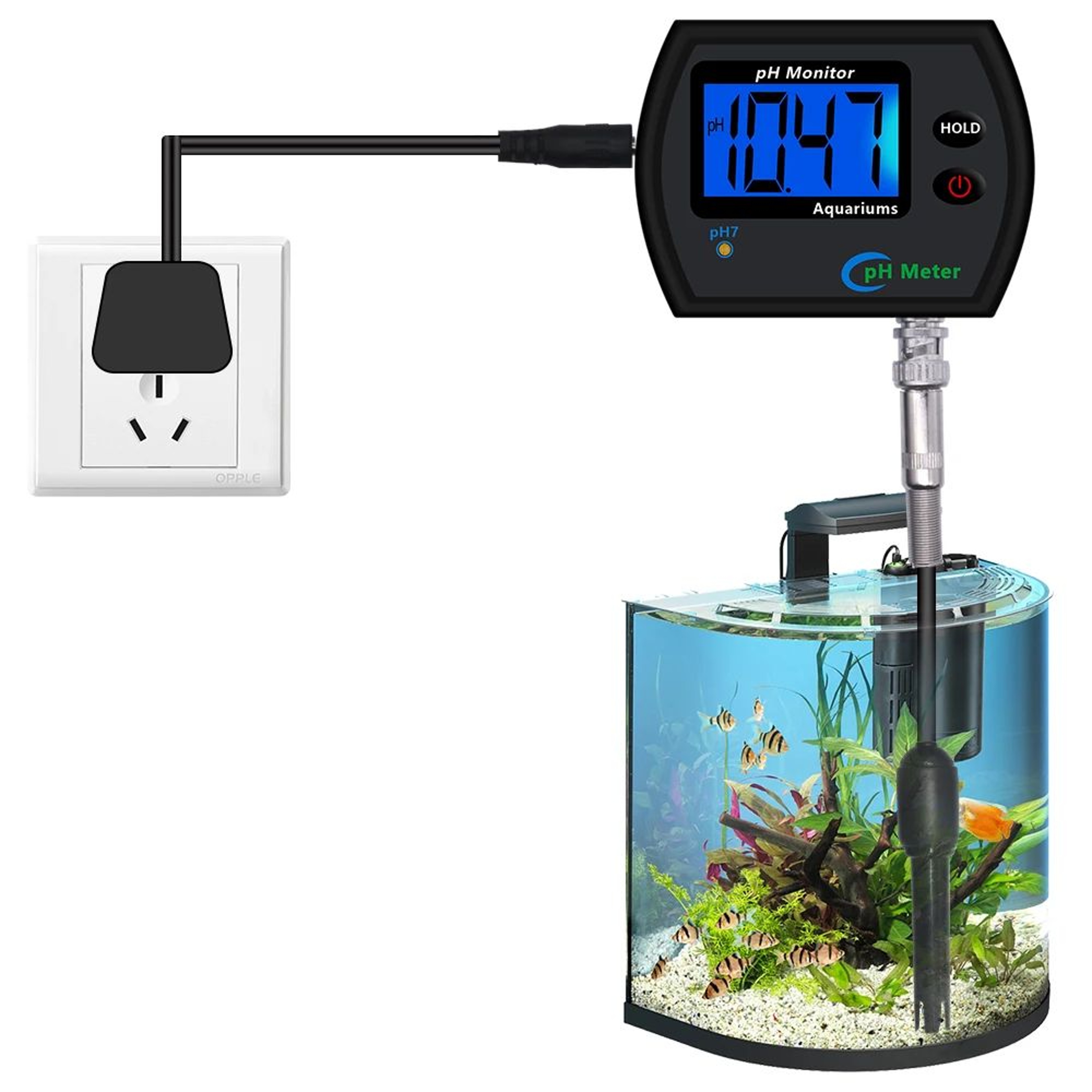 Professional Digital PH Meter  Accurate Online Water Quality Monitor With Temperature Compensation  3