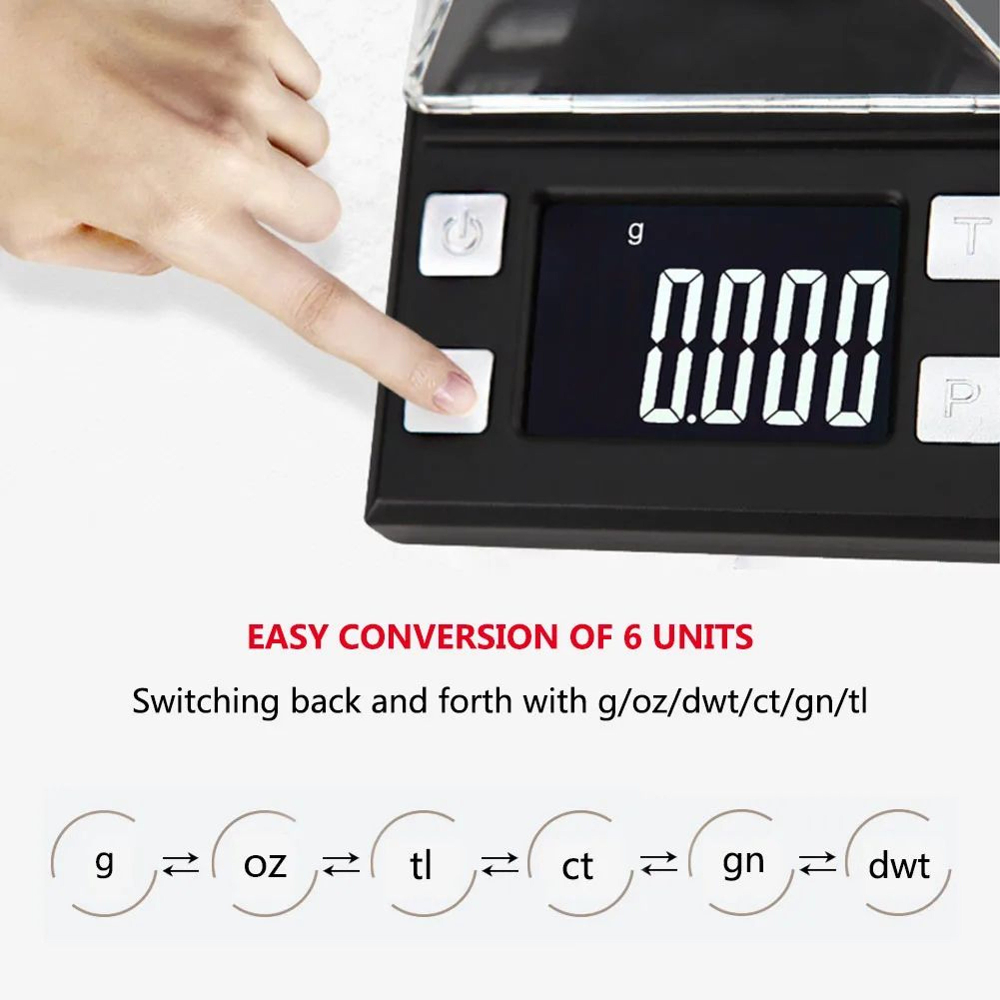 0001g Mini Digital Pocket Scale  High Accuracy 20g 50g 100g Jewelry Gold Herb Lab Gram Weight Balan 2
