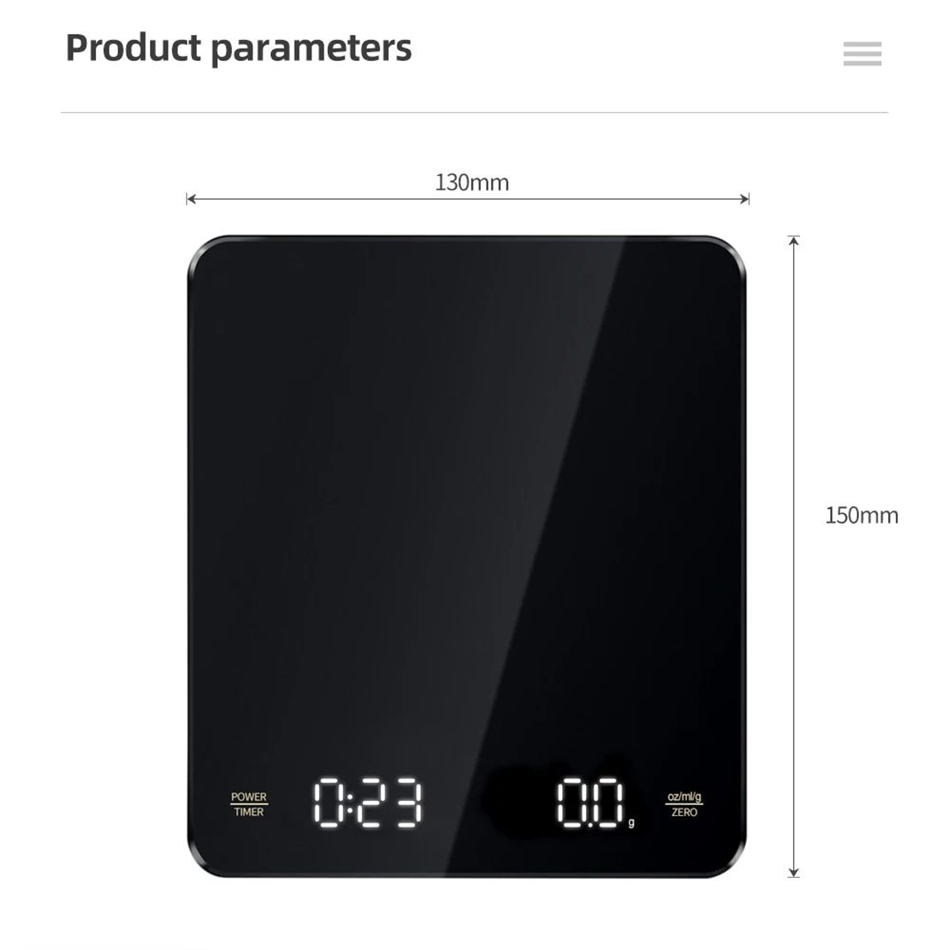 Digital Coffee Scale  01g Precision Espresso Timer USBC Rechargeable LCD Kitchen Scale For Brewing  5