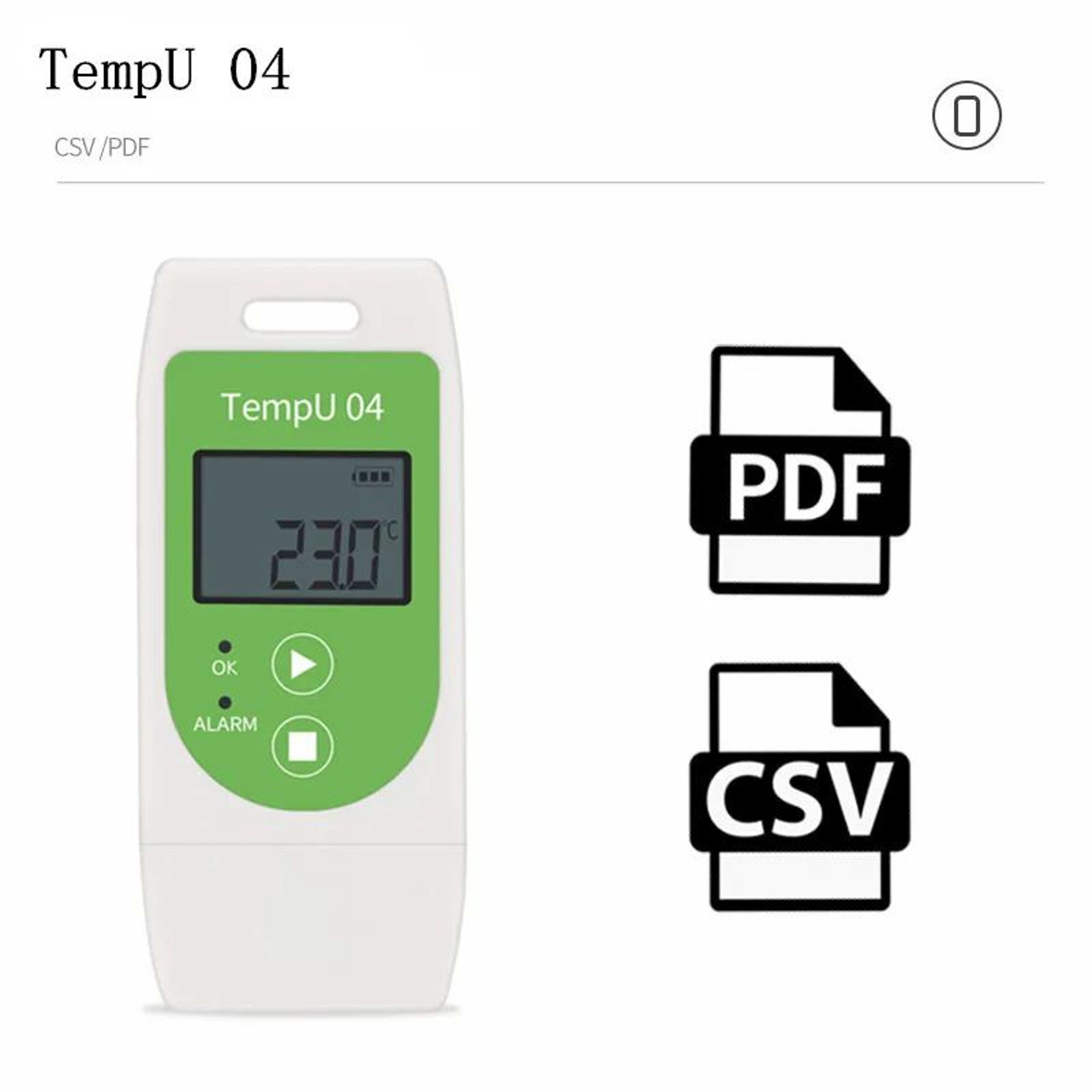 USB Temperature Data Logger  32000Record Reusable Recorder With LCD PDF CSV Reports  IP65 Protectio 0