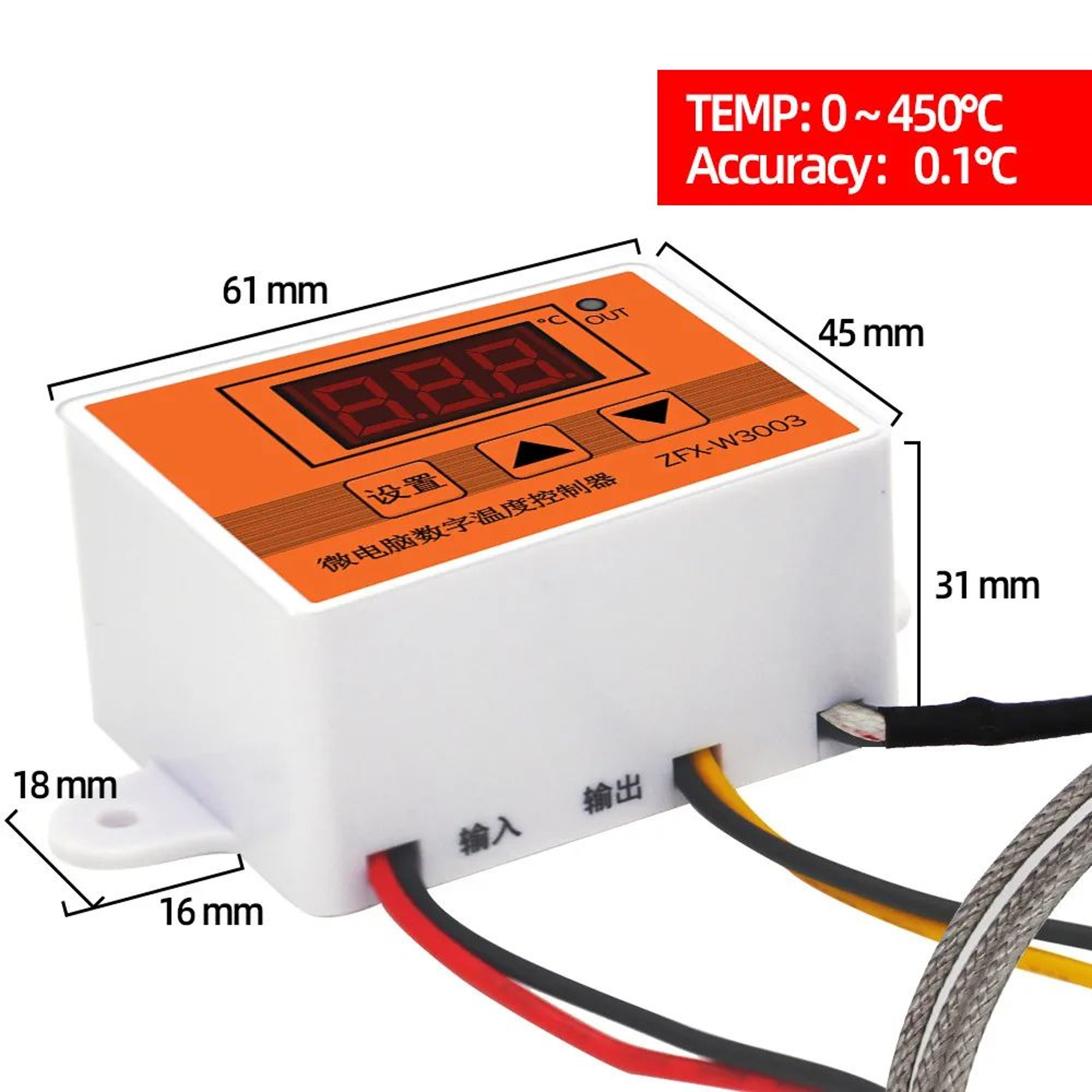Digital Temperature Controller Thermostat  12V 24V 240V KType Thermocouple Heat Regulator For Incub