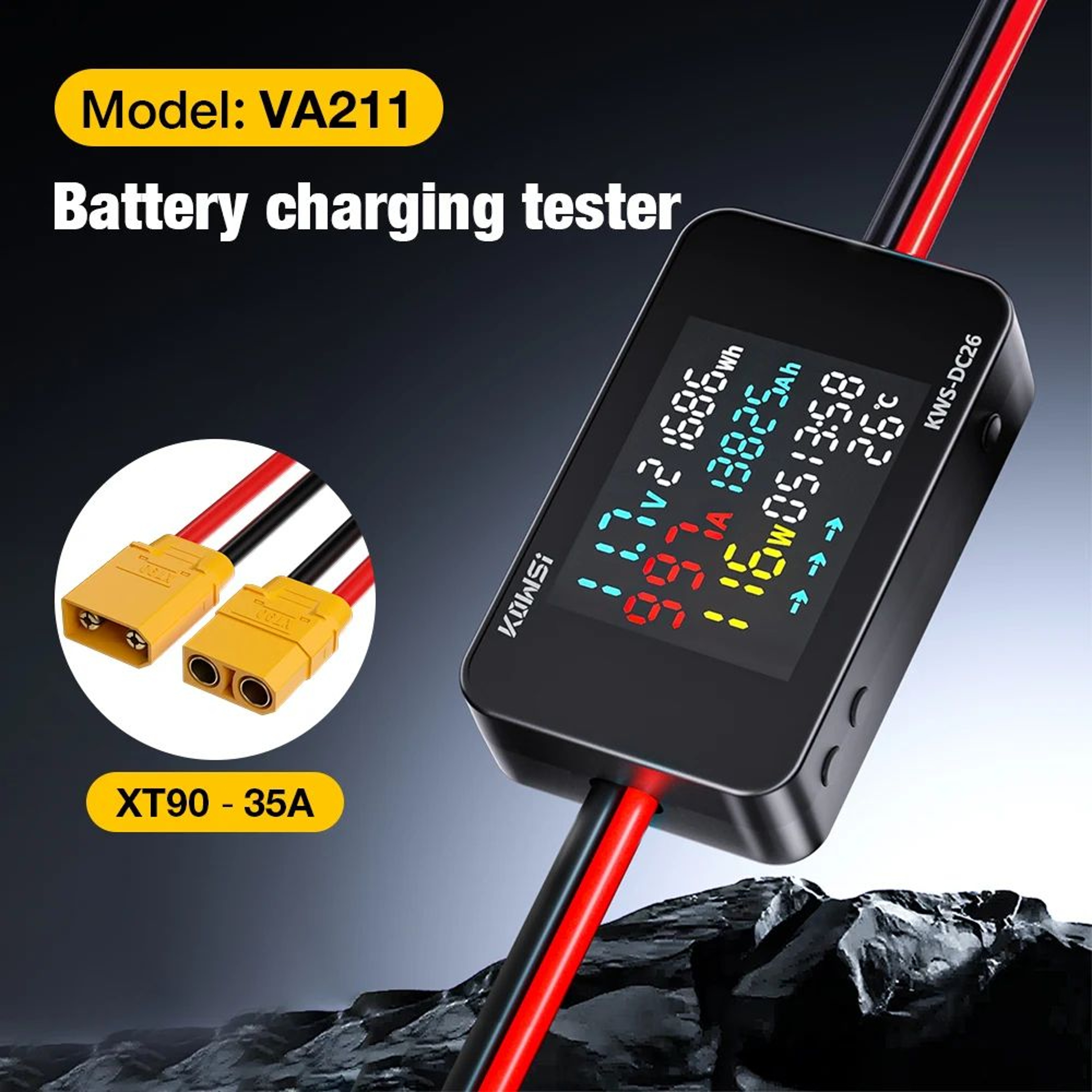 DC Battery Charging Tester  880V Power Energy Voltage Current Meter With Color LCD For Solar EV Bat 8