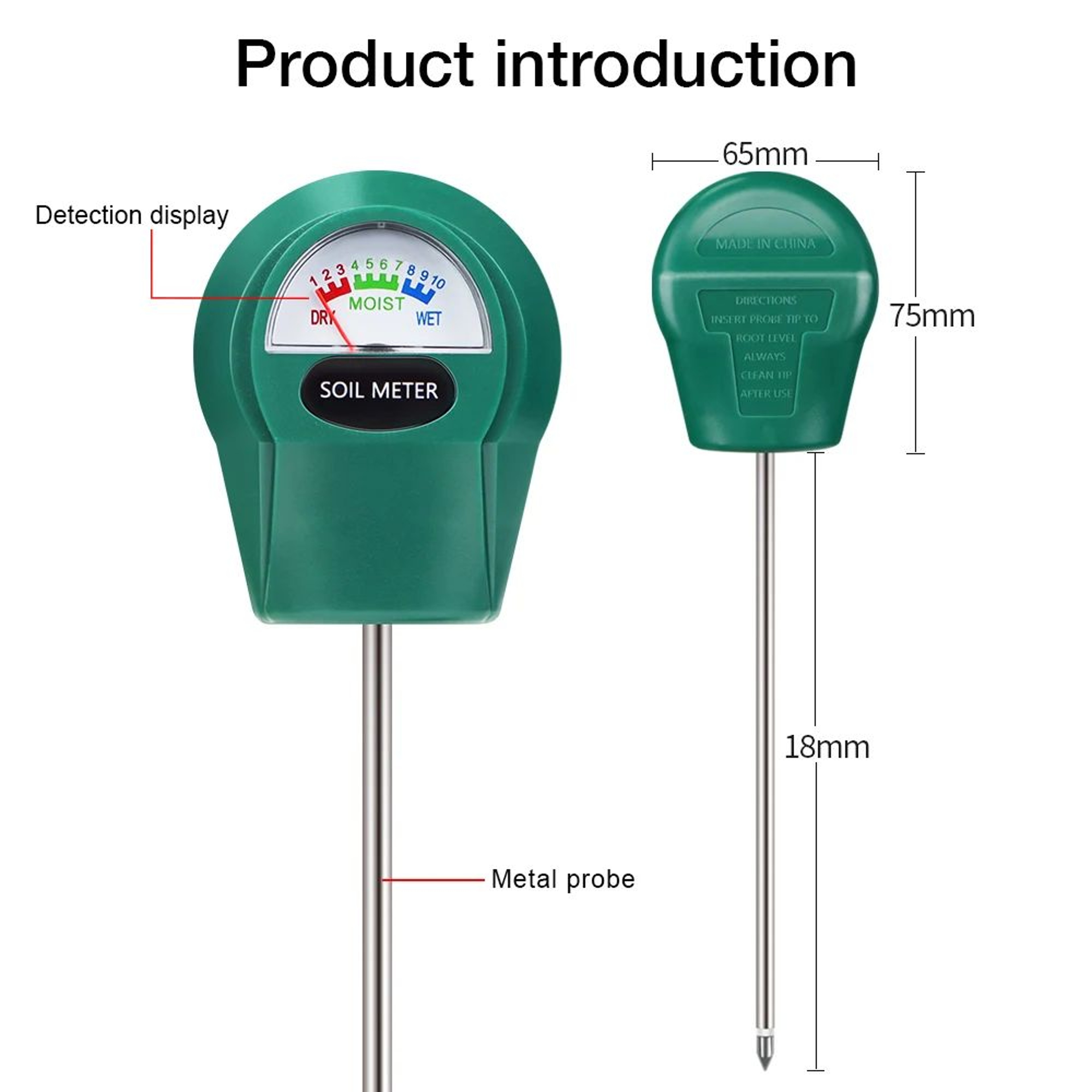 BatteryFree Soil Tester  Moisture PH Fertility Meter With Large EasyRead Dial For Garden Farm  Hous 4