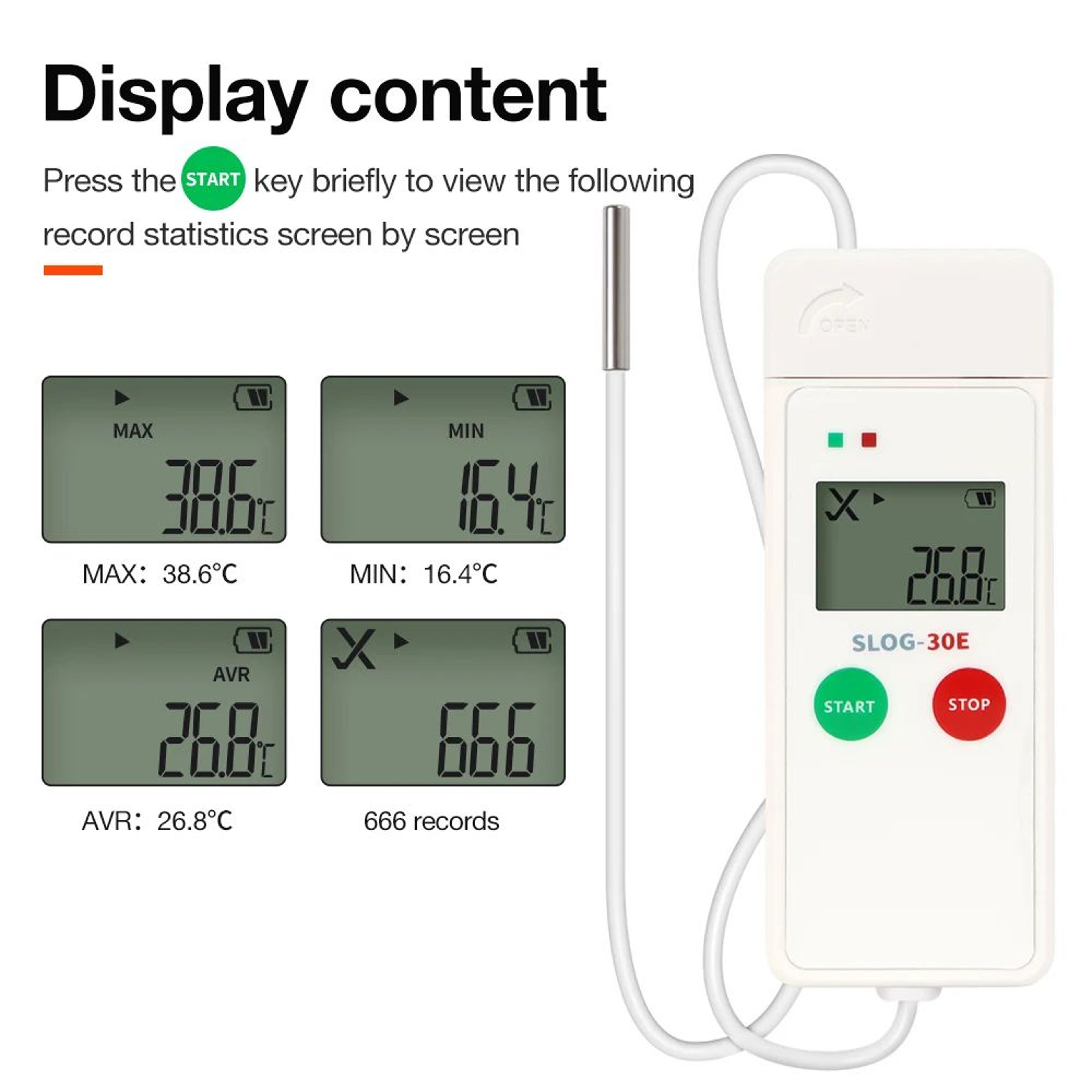 USB Temperature Data Logger  65000Point High Precision NTC Sensor Recorder For Cold Chain Warehouse 3
