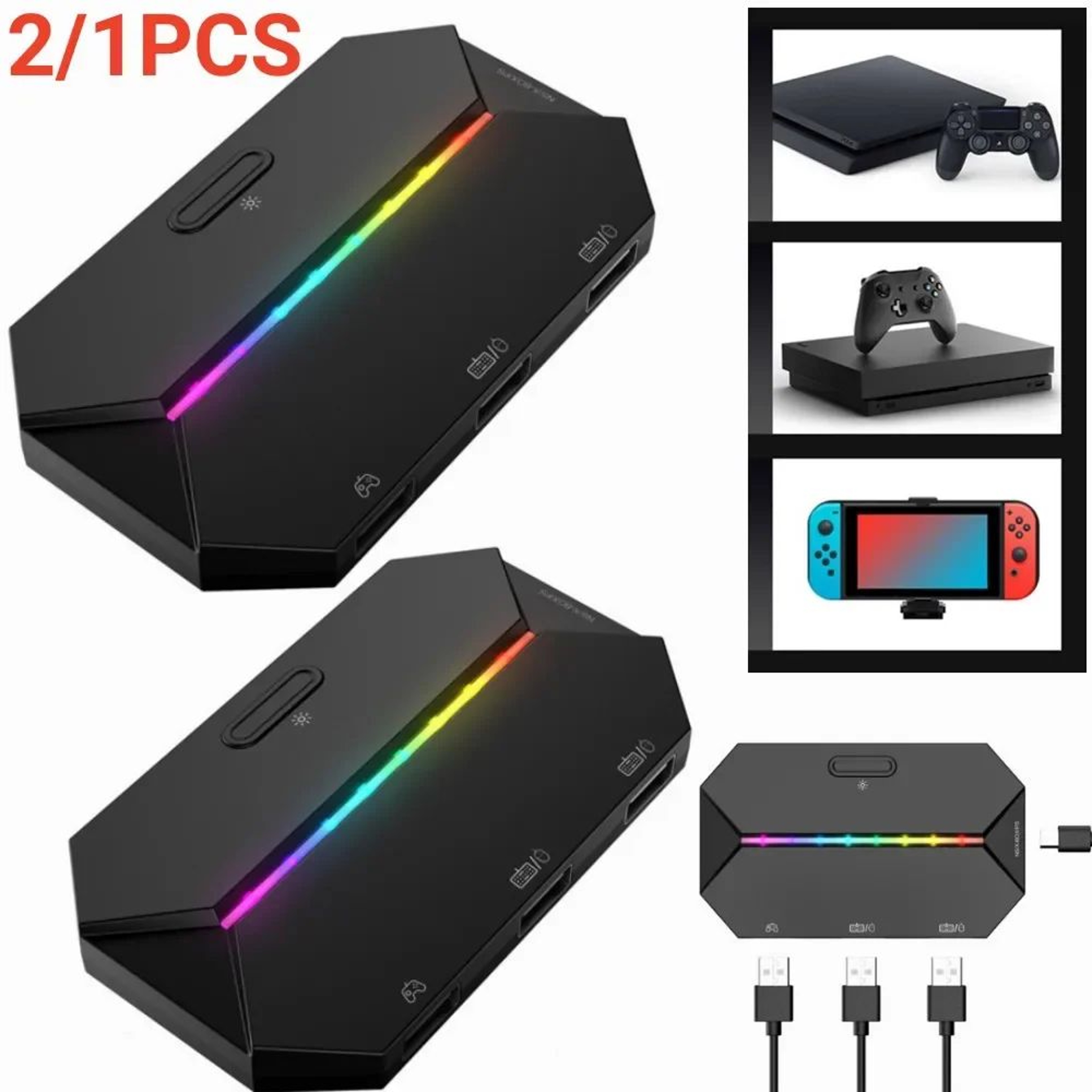 Wired Gaming Keyboard Mouse Converter  Portable Controller Adapter For Switch Xbox One PS3 PS4 Cons 0