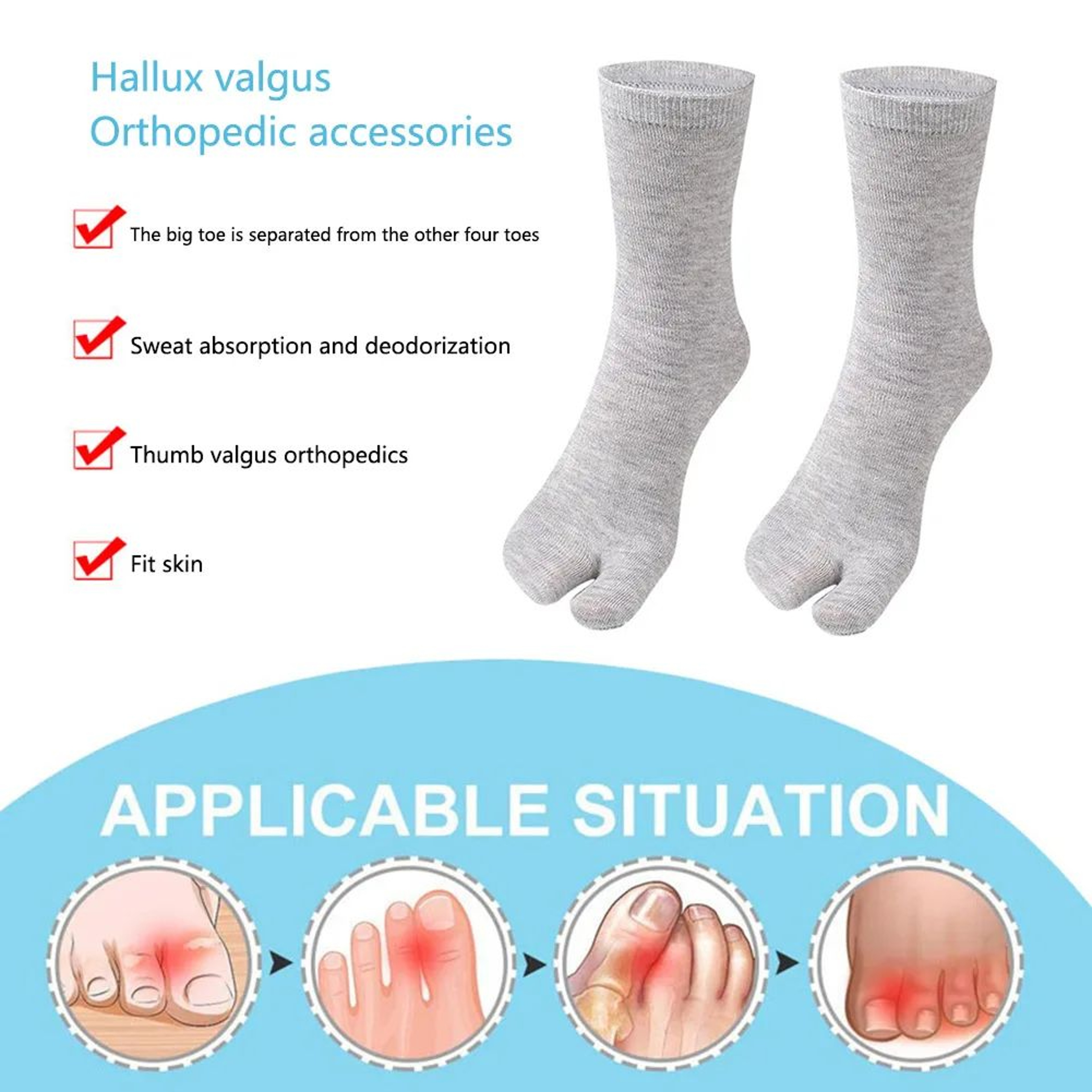 Japanese Split Toe Socks  Unisex Tabi TwoToe Socks For Flip Flops Sandals Kimono  Daily Wear 15 Pai 2