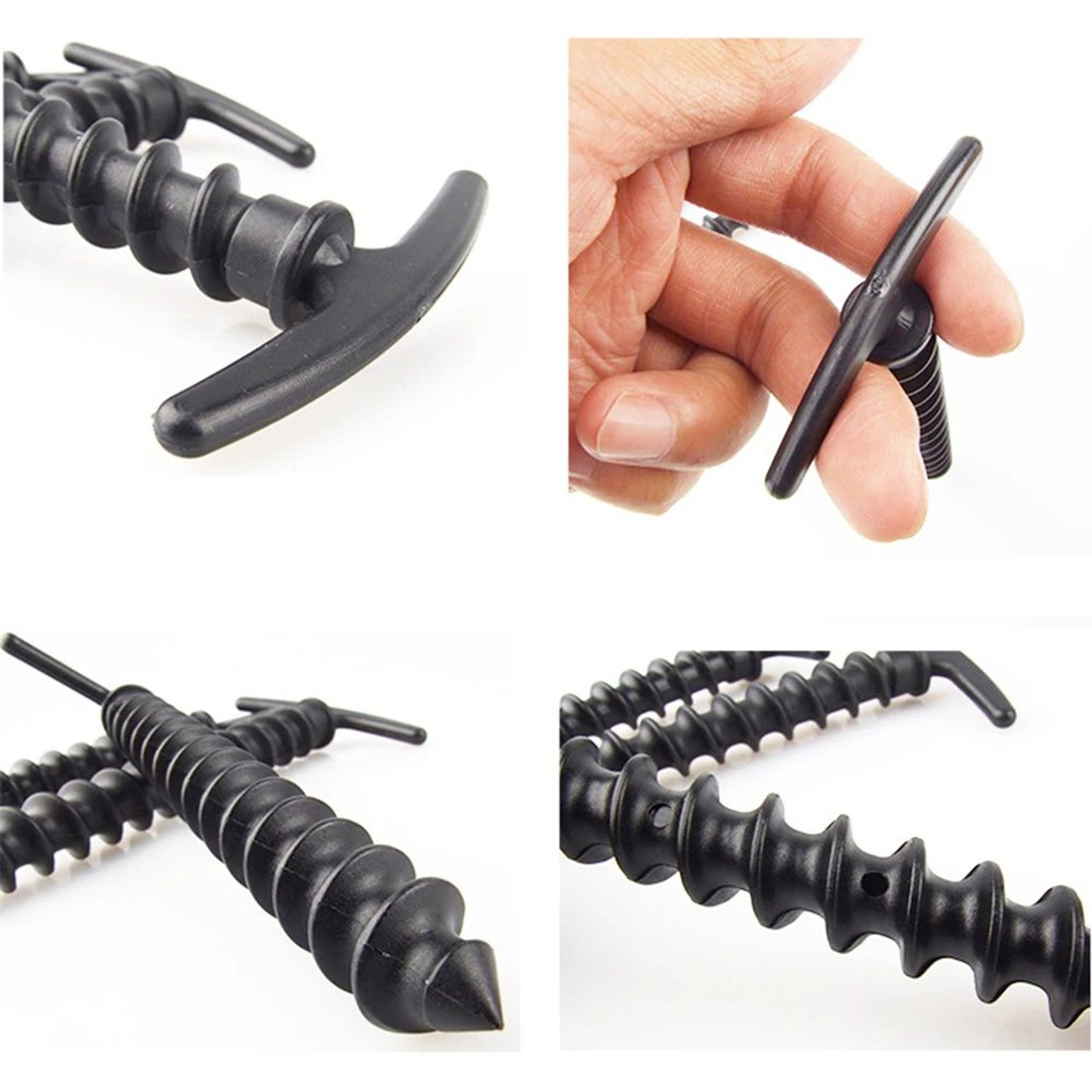 Plastic Spiral Tent Stakes  57 In Windproof Ground Anchor Screw Pegs For Camping Hiking Canopy Outd 4