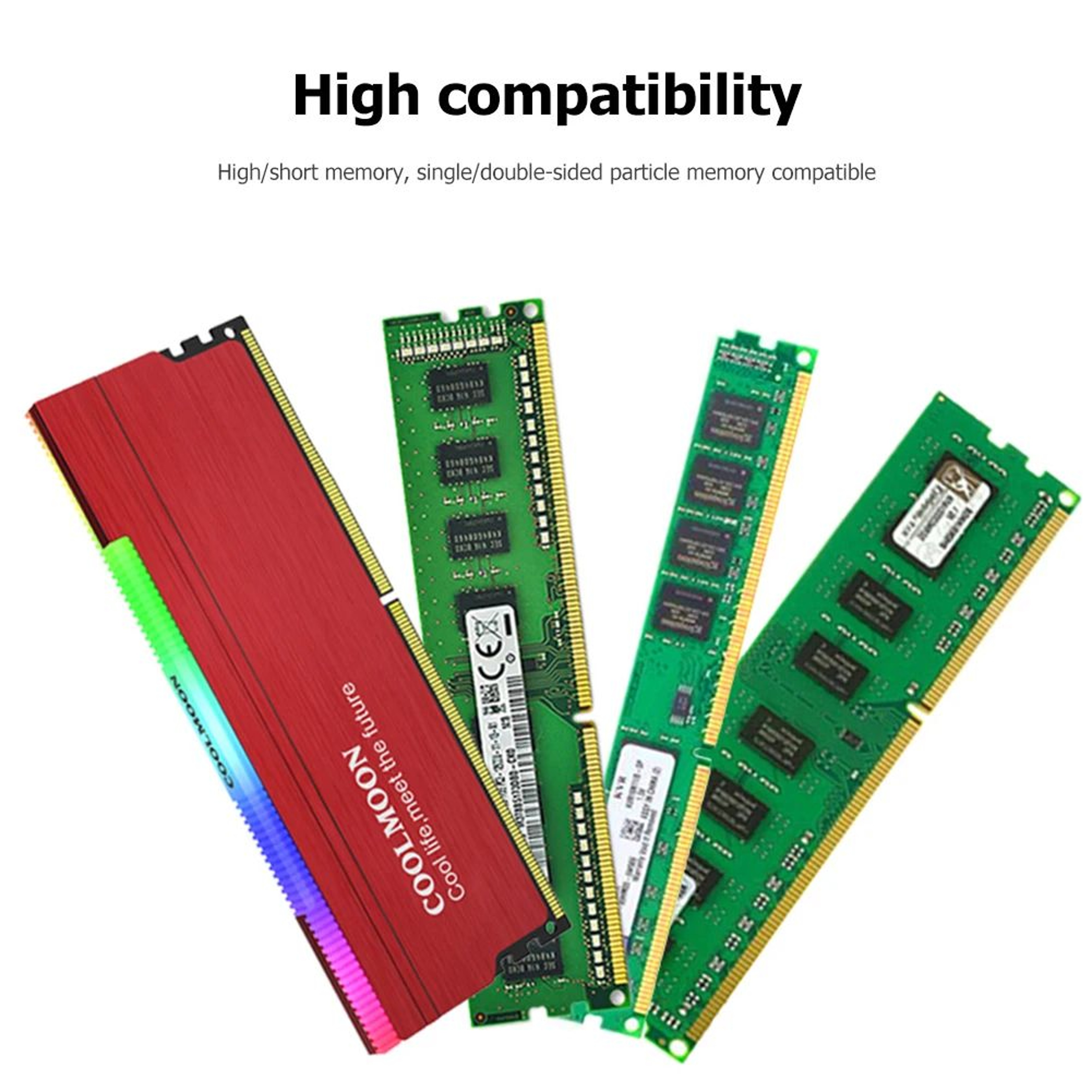 ARGB RAM Heatsink  5V 3Pin Addressable RGB Memory Cooling Radiator Aluminum Heat Sink For DDR3 DDR4 3