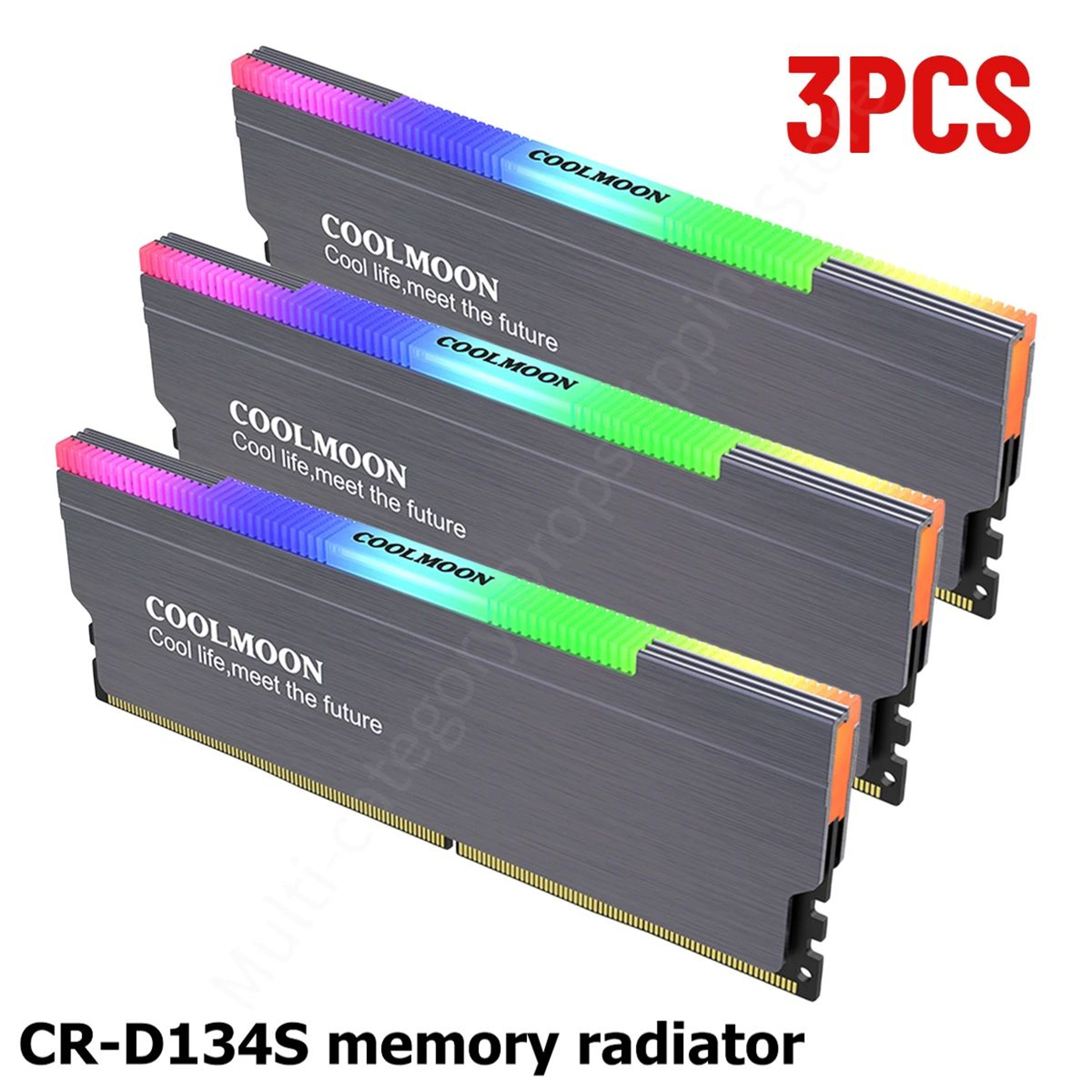 ARGB RAM Heatsink  5V 3Pin Addressable RGB Memory Cooling Radiator Aluminum Heat Sink For DDR3 DDR4 8