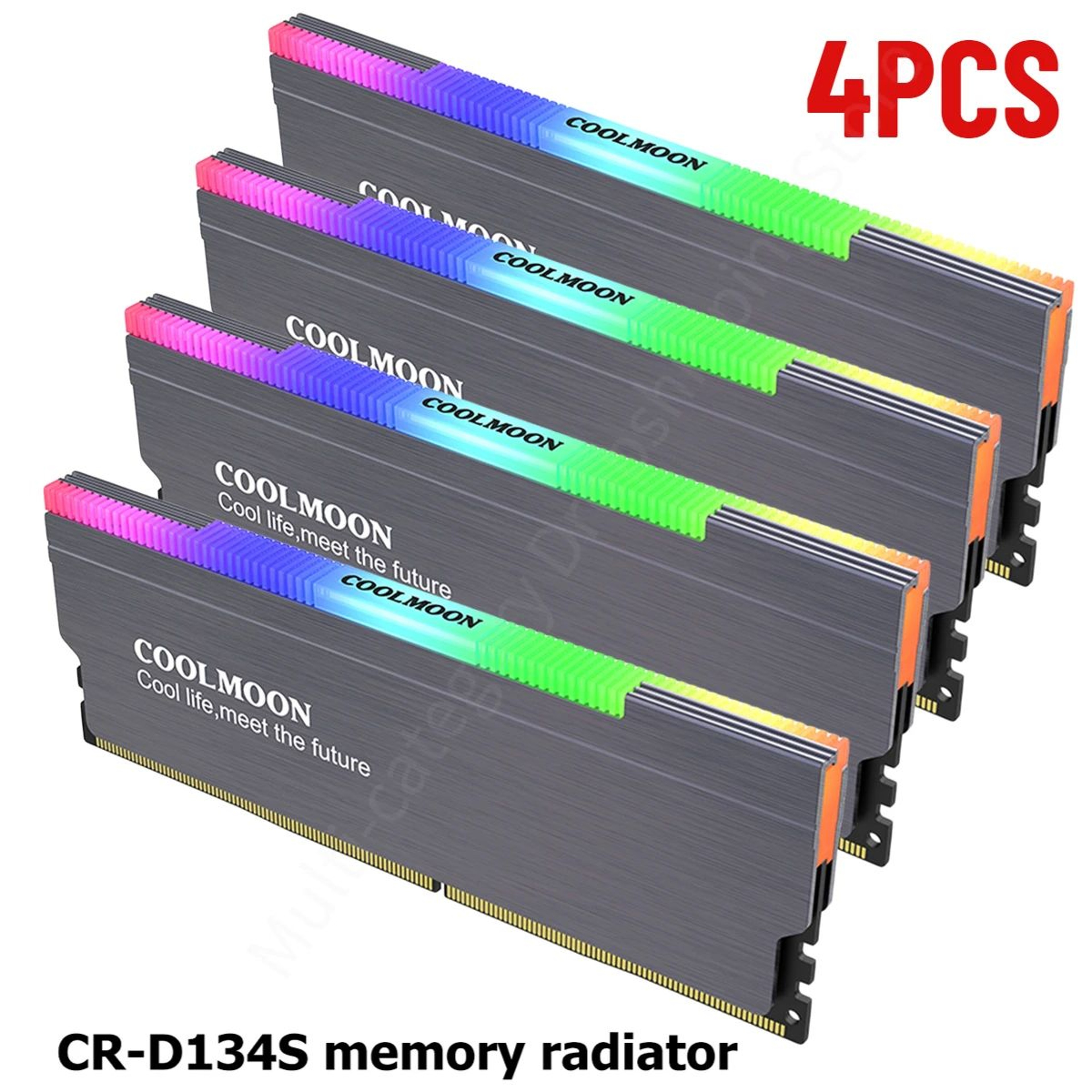 ARGB RAM Heatsink  5V 3Pin Addressable RGB Memory Cooling Radiator Aluminum Heat Sink For DDR3 DDR4 9