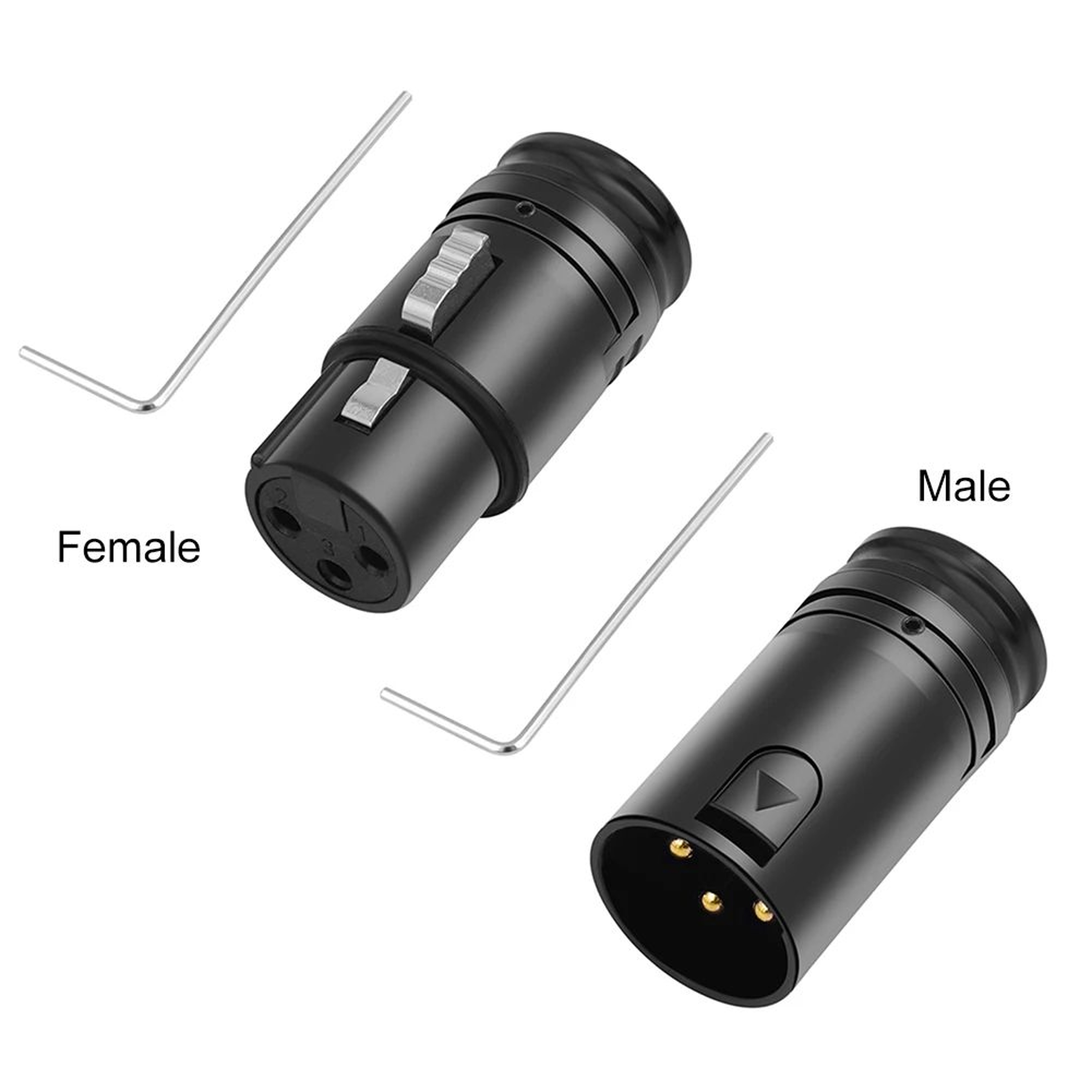 90 Right Angle XLR Microphone Solder Adapter  3Pin Male Or Female Compact Audio Connector For Mics  5