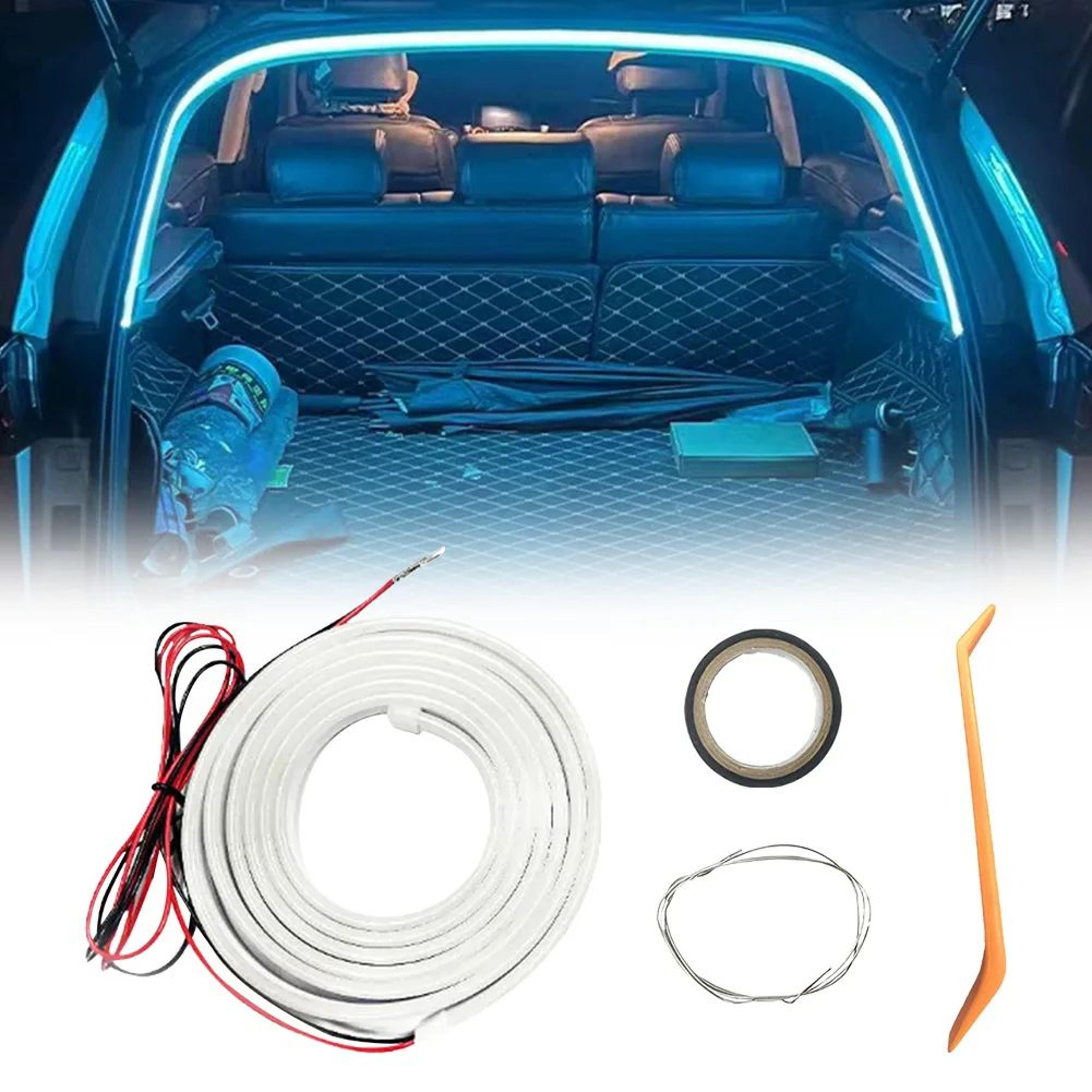 LED Auto Sensor Trunk Light Strip  66131 FT SelfAdhesive Dynamic Ambient Tail Lighting For Sedan SU 7