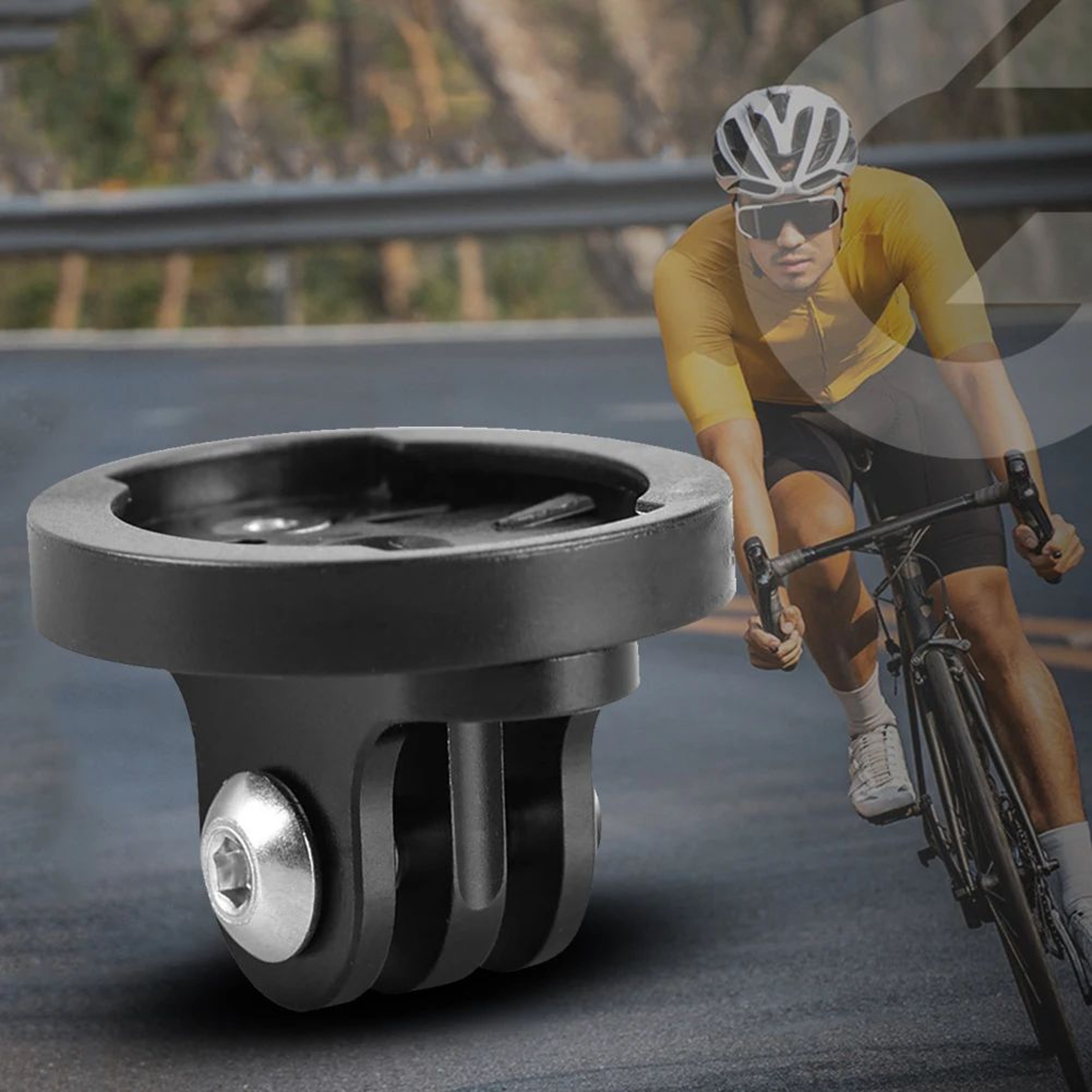 Bike Camera Headlight Mount  Stable Cycling Front Light Bracket Adapter For GoPro Garmin Action Cam 3