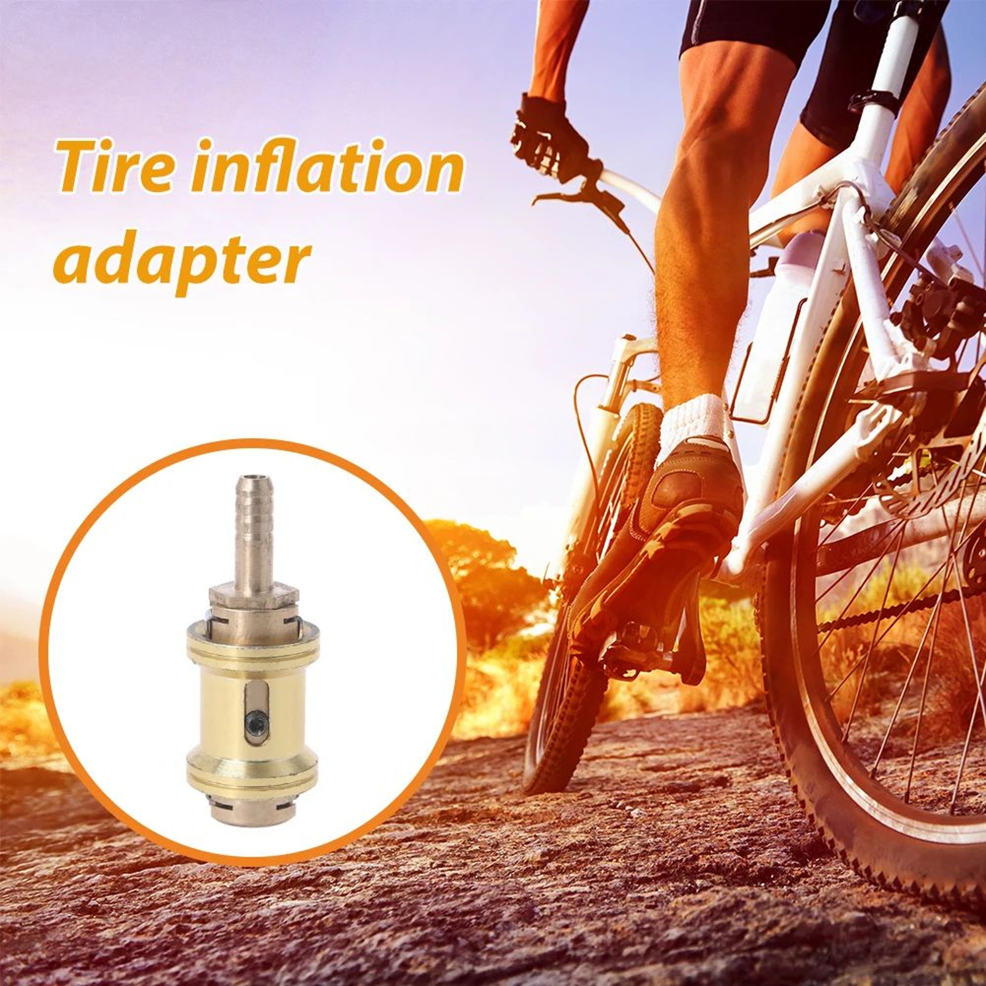 Tire Inflator Chuck  Metal Quick Connect Valve Clip Clamp Pump Nozzle Adapter For Car Motorcycle Bi 4