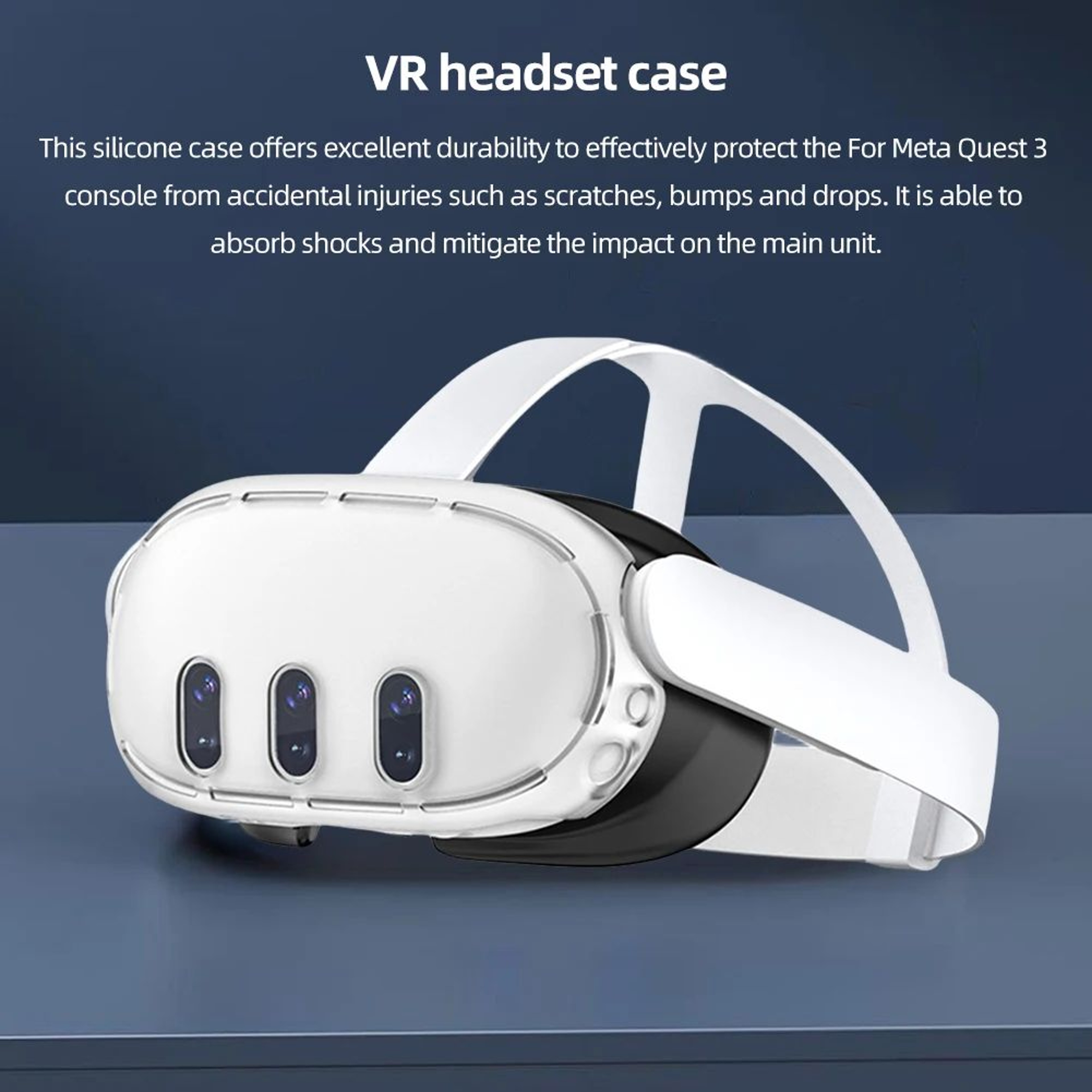 Silicone VR Headset Protective Cover  AntiShock Front Face Shell Protector With Precision Cutouts F 3