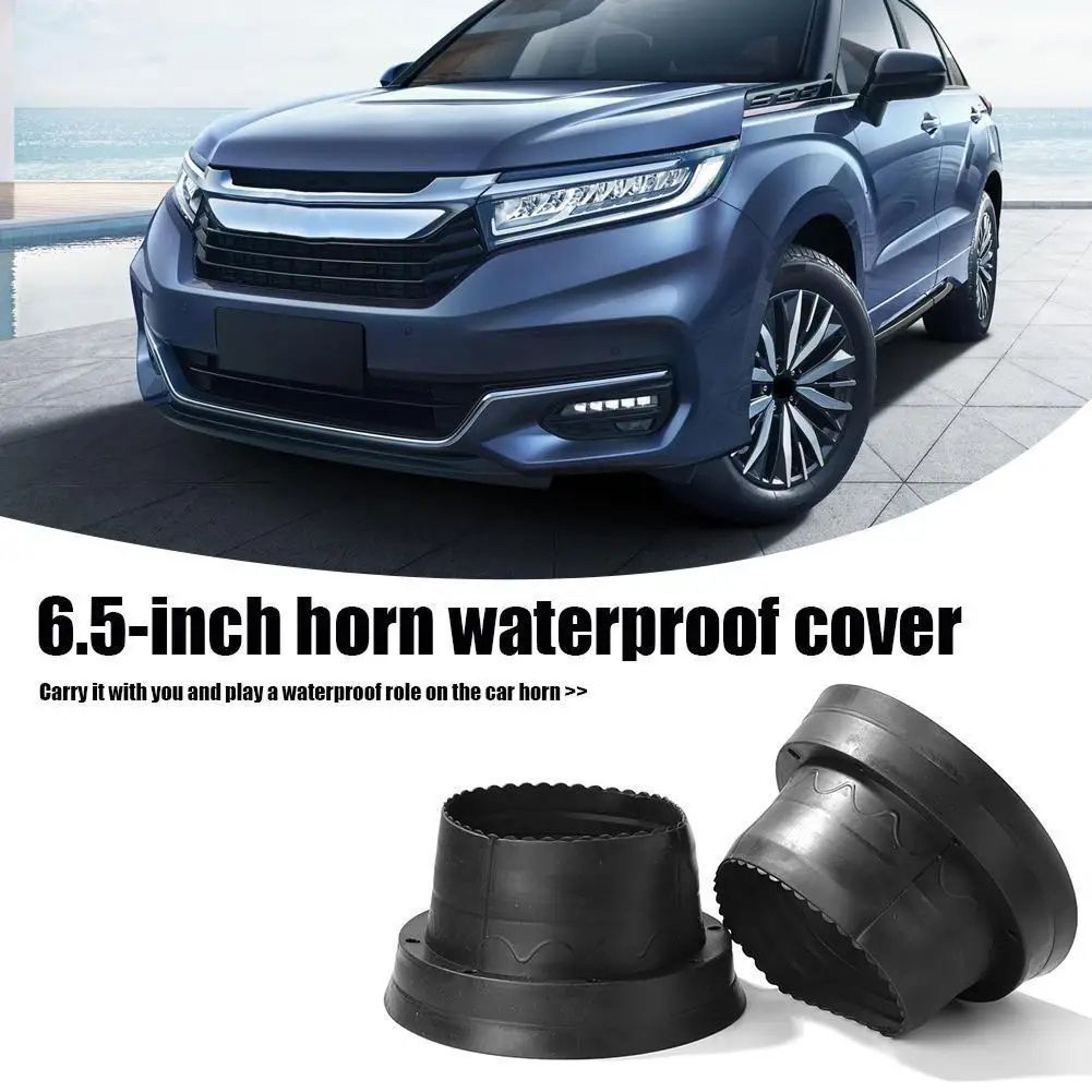 65 In Car Speaker Protective Covers  Shockproof Silicone Waterproof Horn Guards With Foldable Space 0